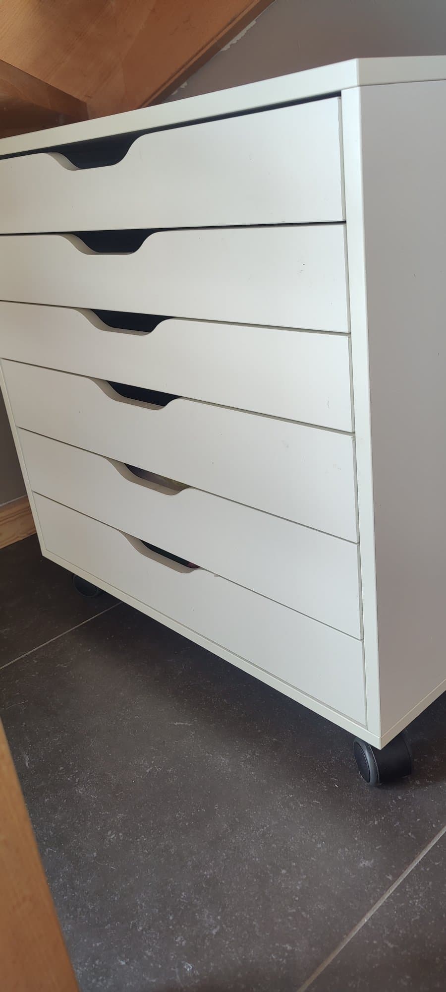 ALEX drawer unit on castors, white, 67x66 cm