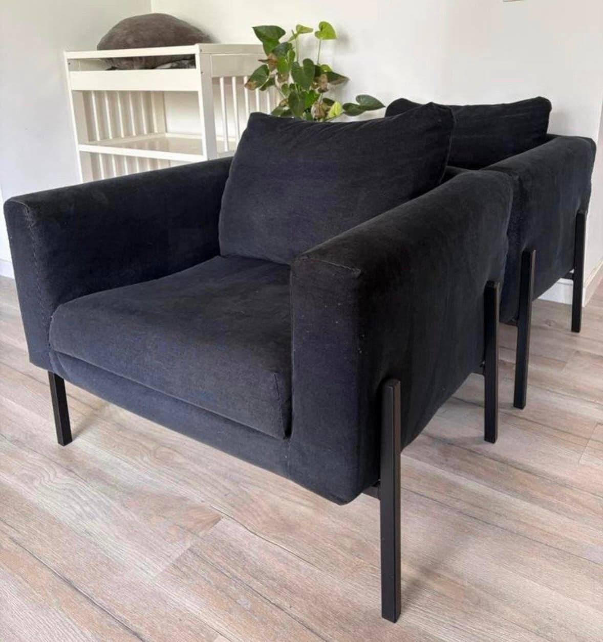 KOARP cover for armchair, Saxemara black-blue