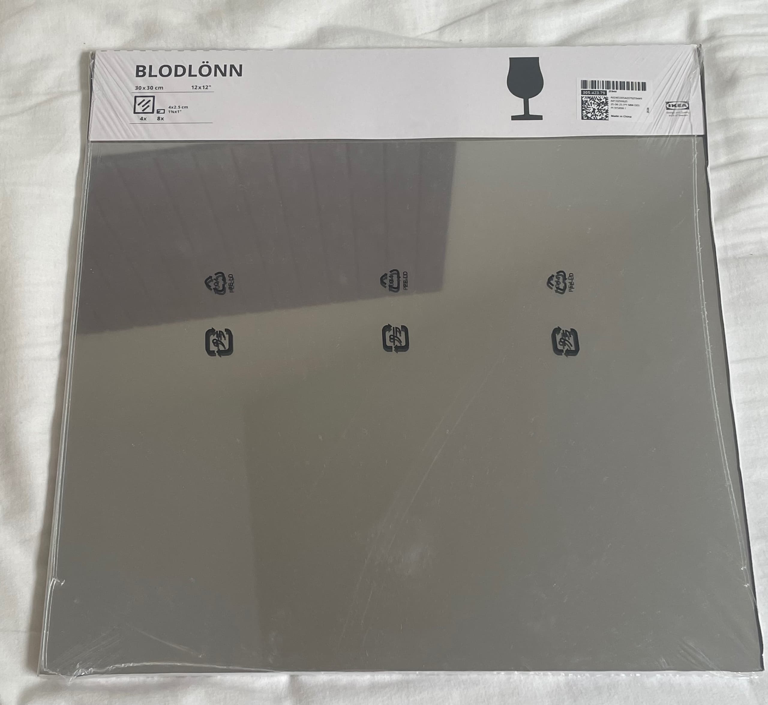 BLODLÖNN 2 STUKS mirror, 30x30 cm