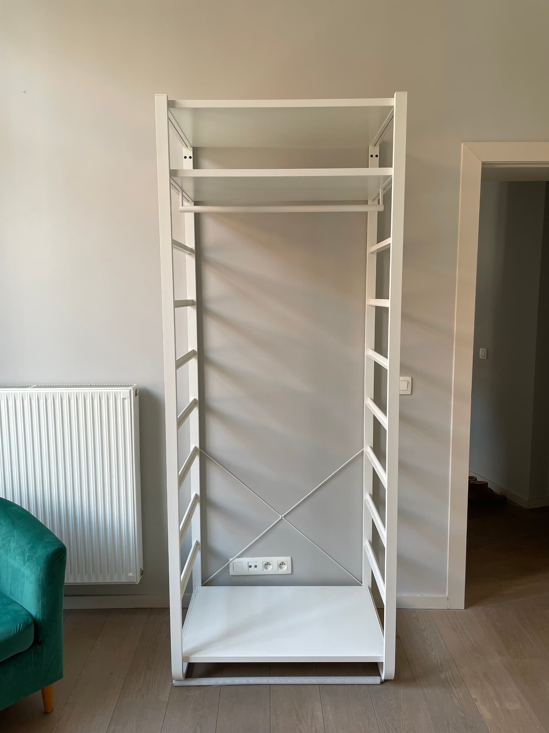 ELVARLI wardrobe combination, white, 84x40x216 cm