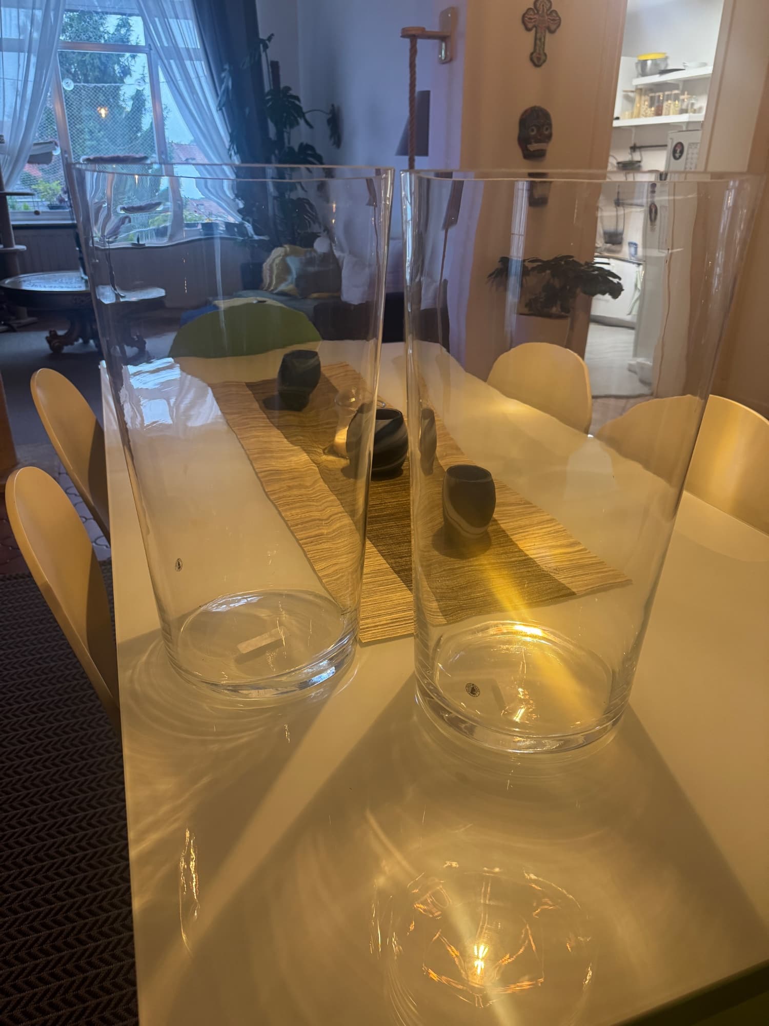 BLADET vase, clear glass