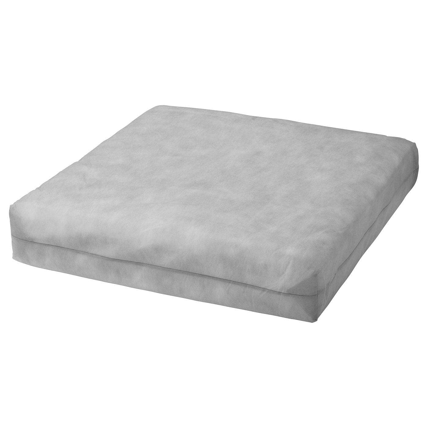 DUVHOLMEN Coussin à recouvrir pour assise, extérieur gris, 62x62 cm