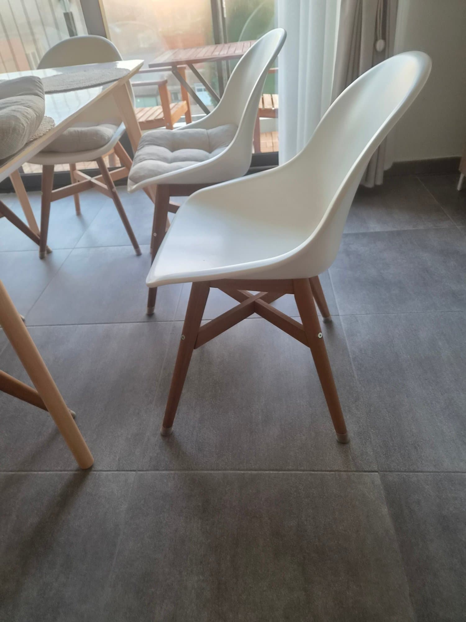 FANBYN chaise, blanc/intérieur/extérieur