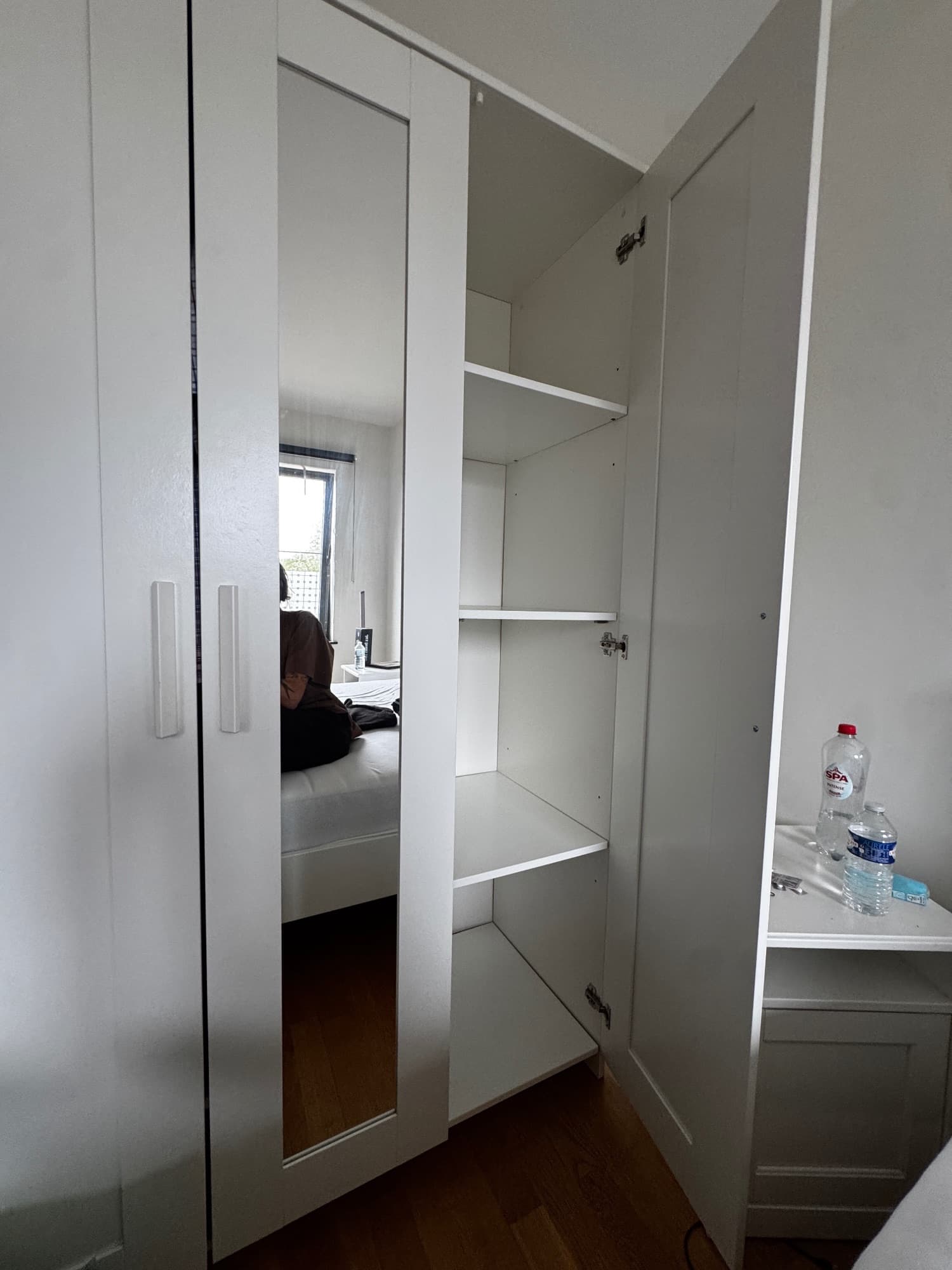 BRIMNES Armoire 3 portes, blanc, 117x190 cm
