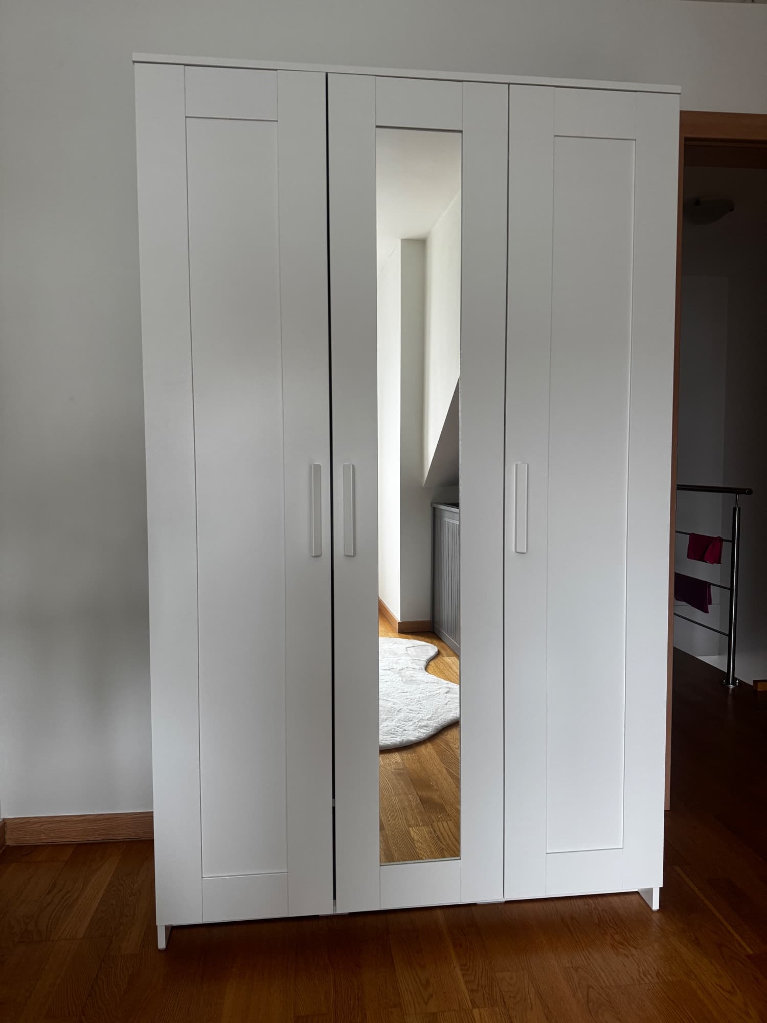 BRIMNES Armoire 3 portes, blanc, 117x190 cm
