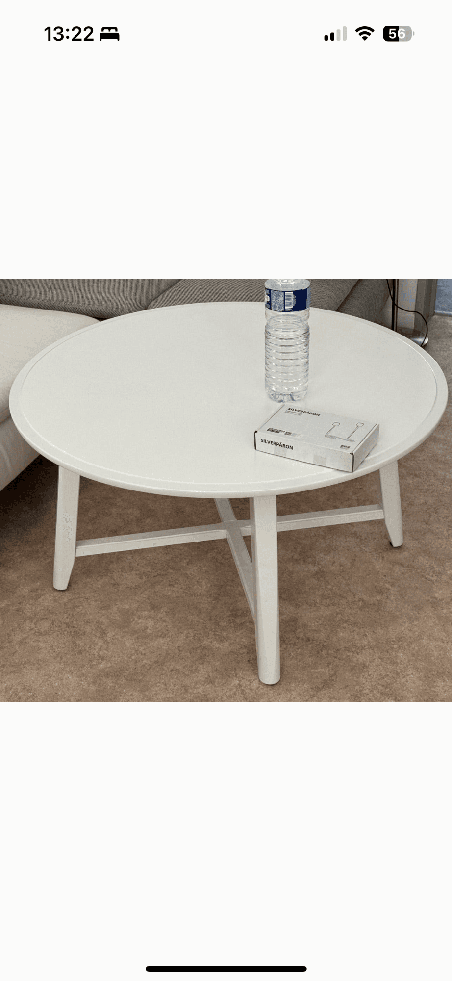 KRAGSTA Table basse, blanc, 90 cm