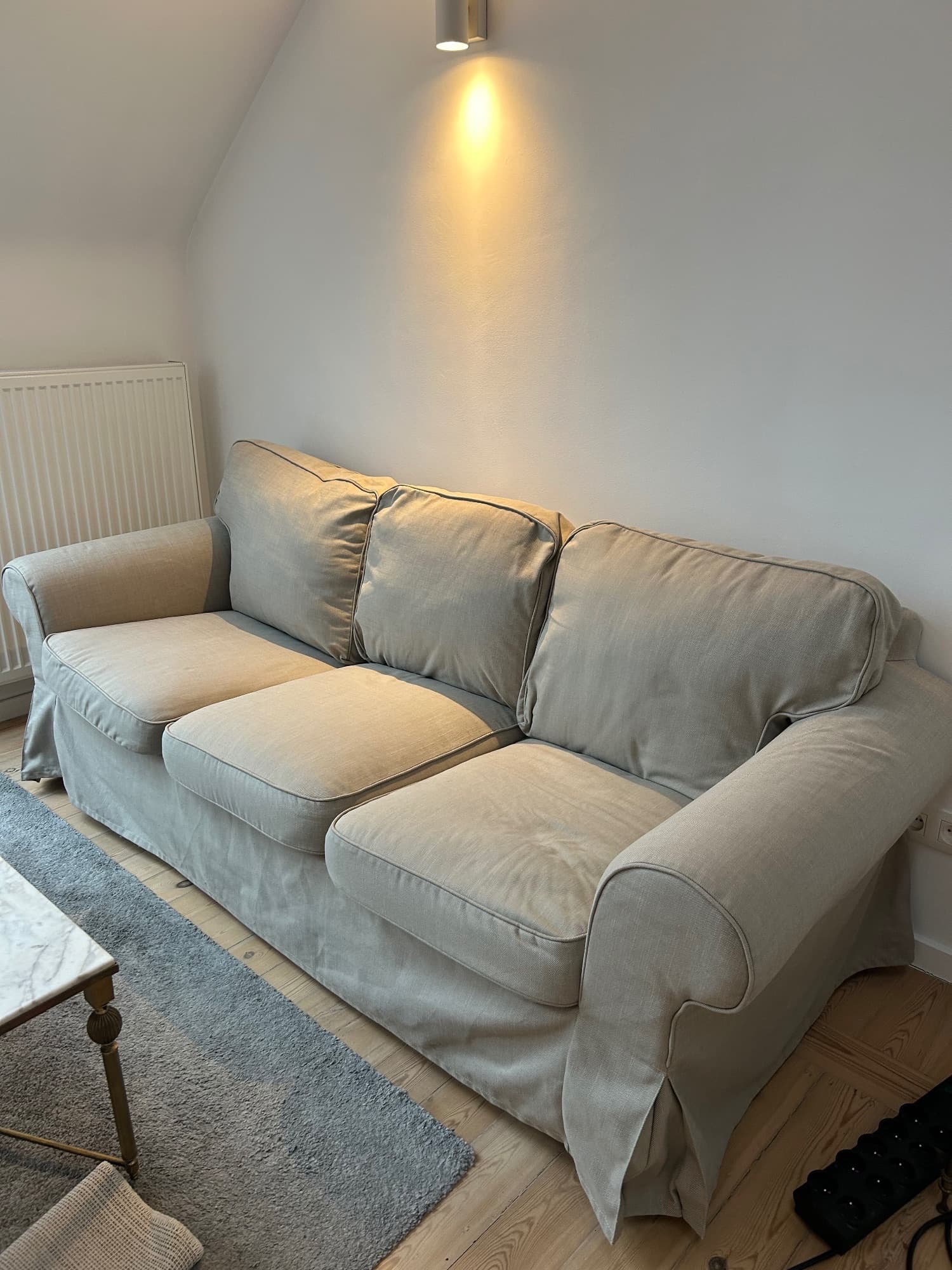 EKTORP hoes 3-zitsbank, Totebo lichtbeige