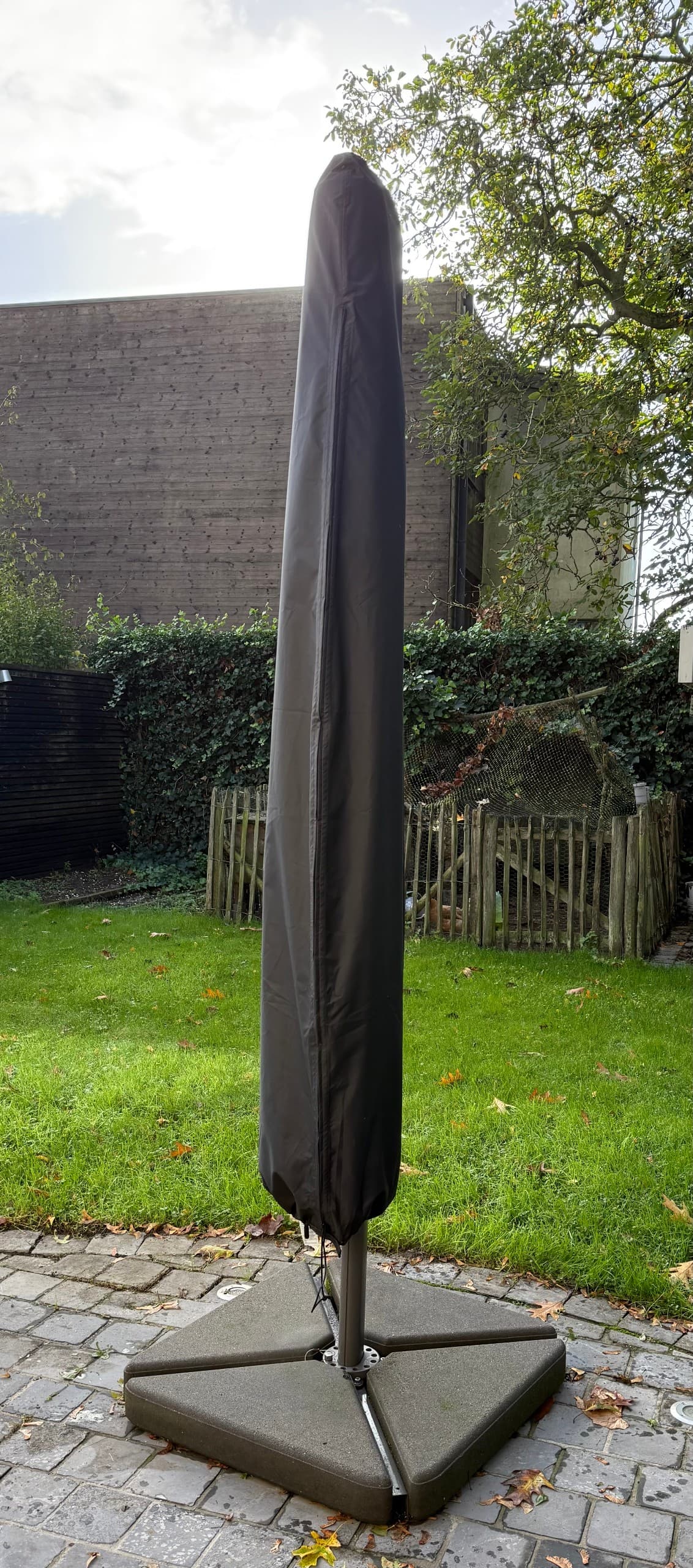 SEGLARÖ PARASOL parasol, hanging, anthracite/tilting, 330x240 cm