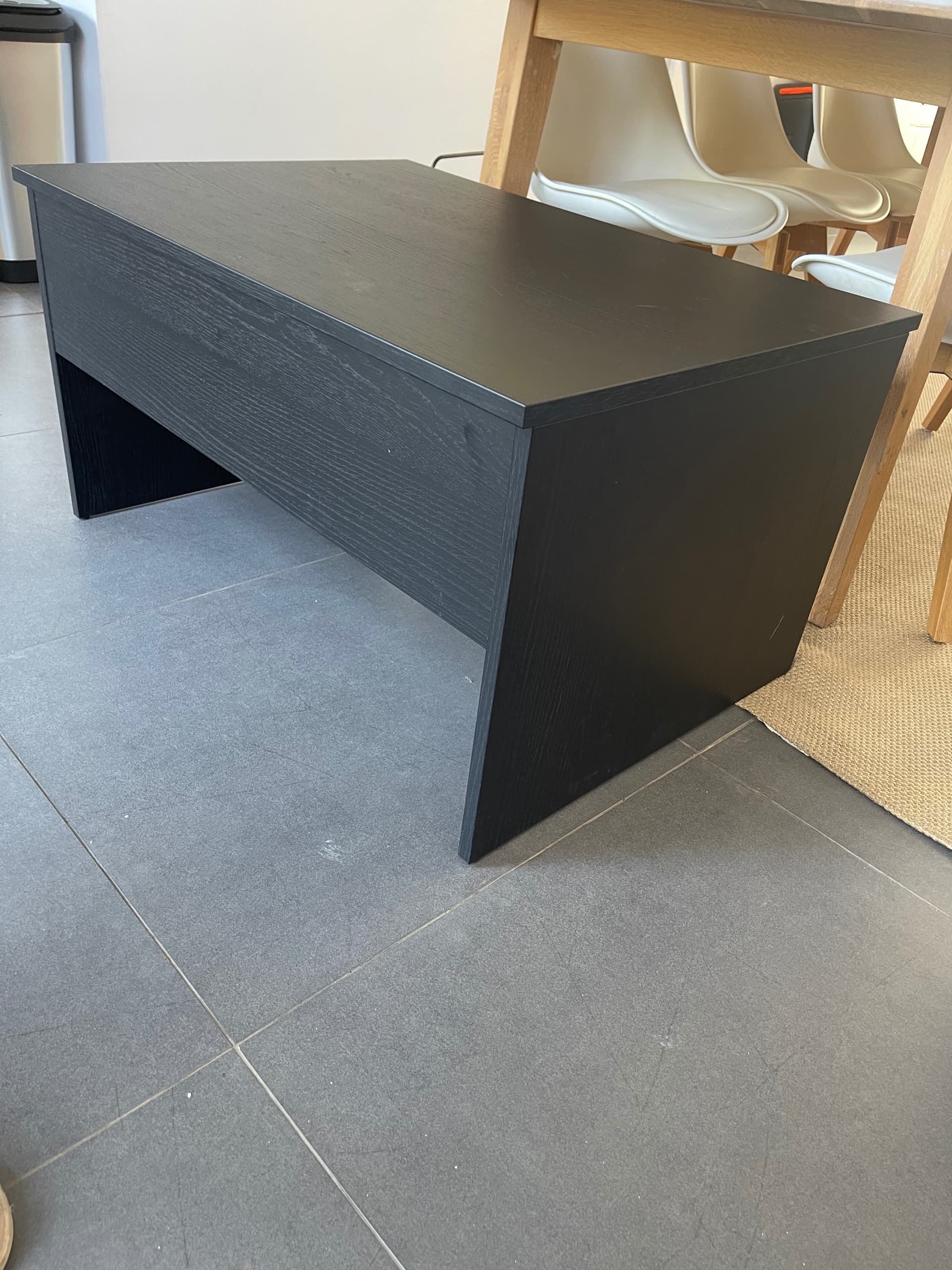 ÖSTAVALL table basse réglable, noir, 90 cm