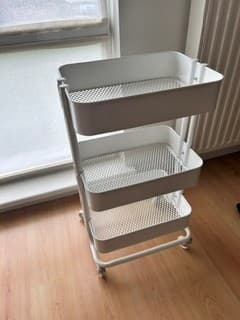 RÅSKOG trolley, white, 35x45x77 cm