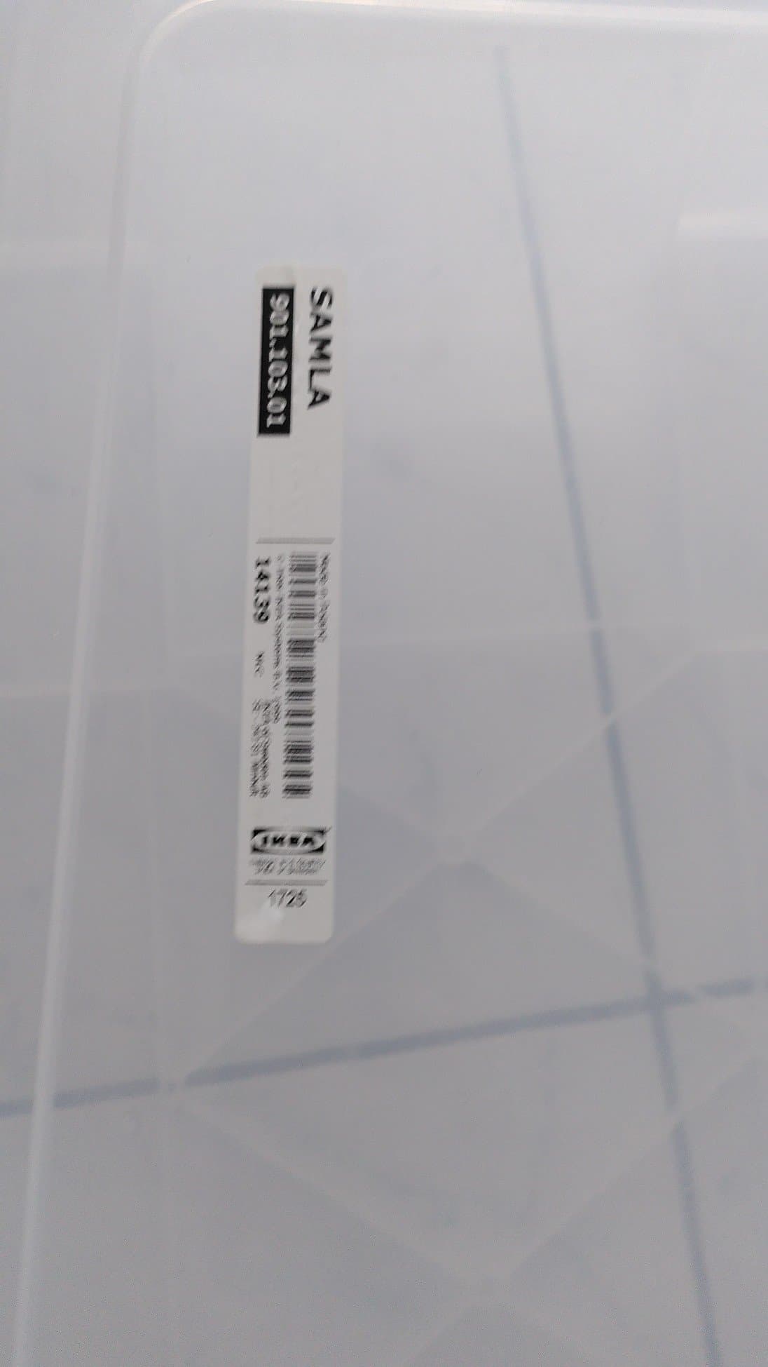 SAMLA box with lid, transparent, 39x28x14 cm/11 l