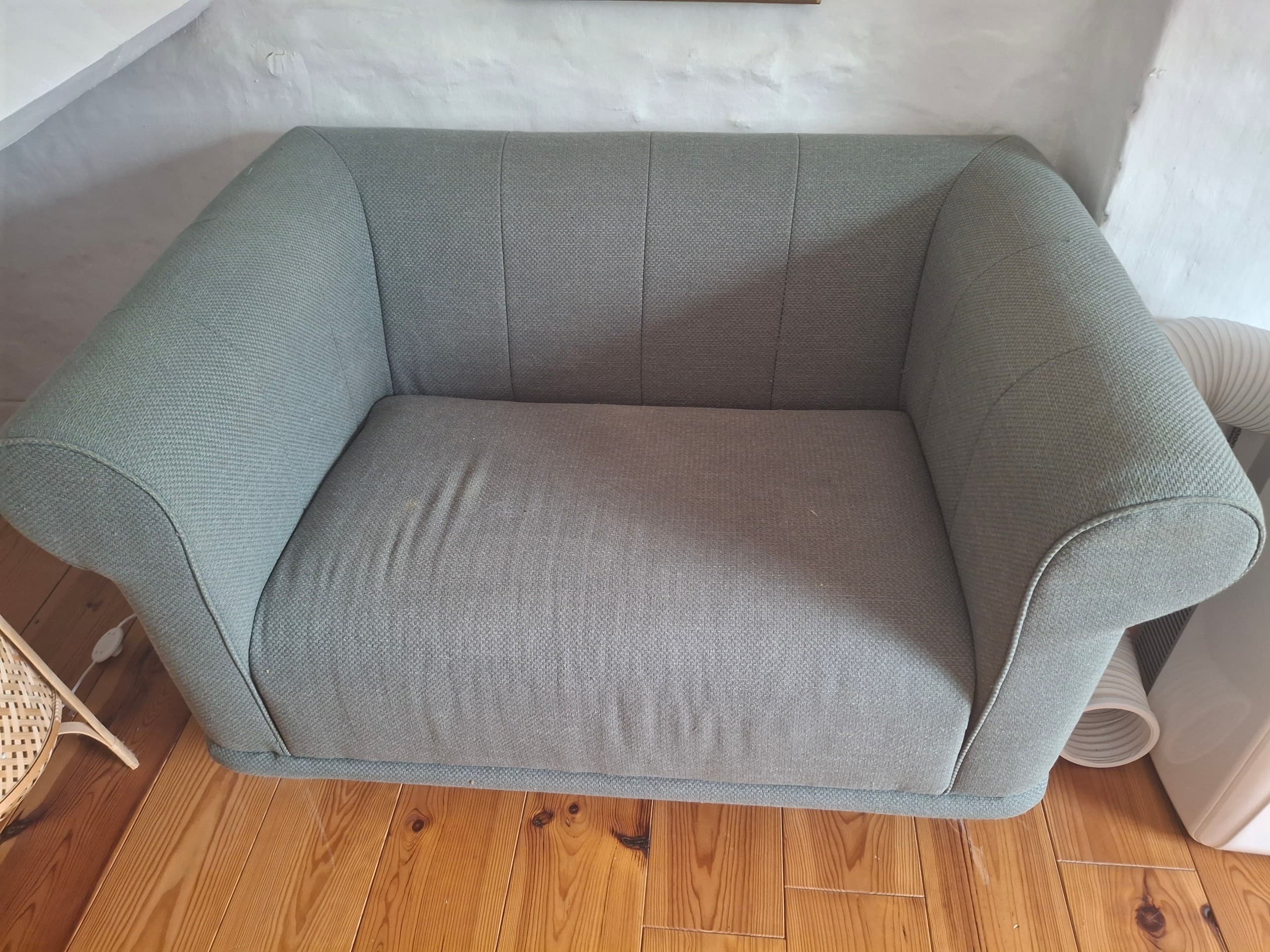 VISKAFORS 1,5-seat armchair, Lejde anthracite/brown