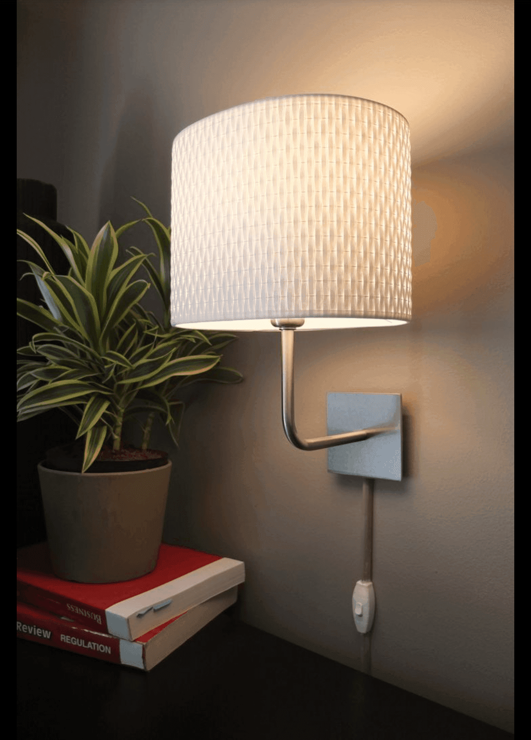 WANDLAMP 2 STUKS applique, nickelé/blanc