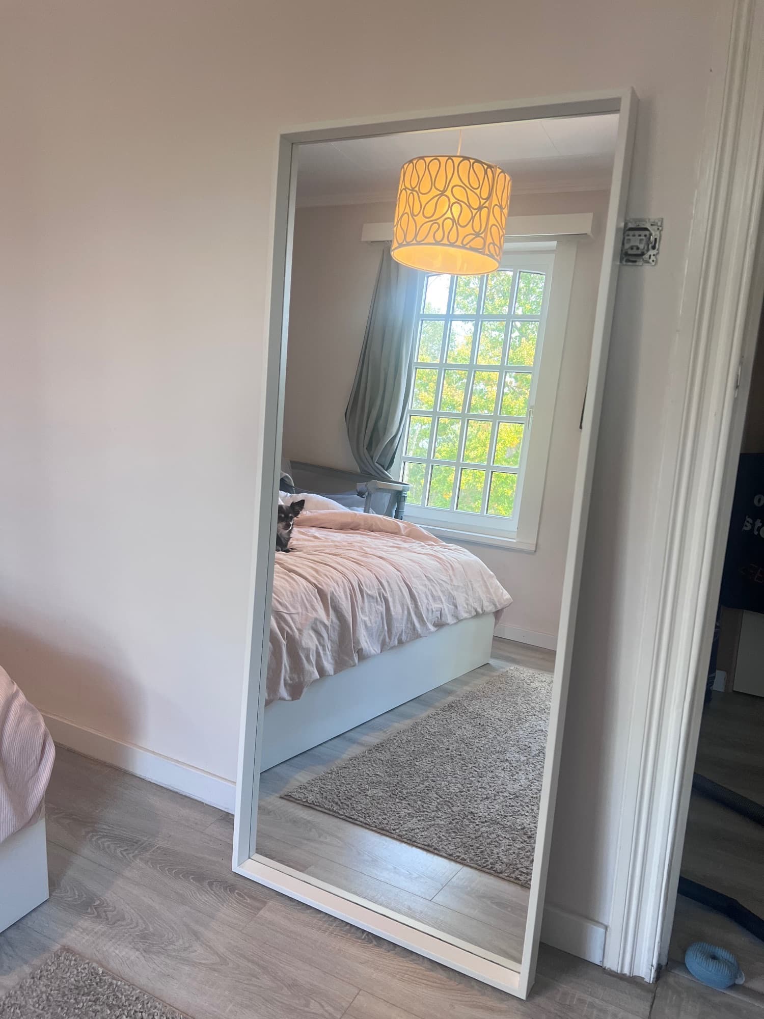 NISSEDAL Miroir, blanc, 65x150 cm