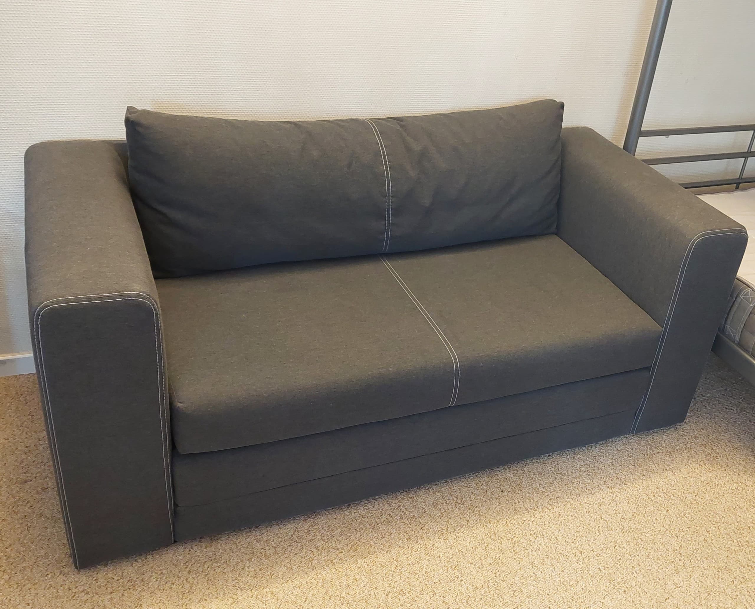 ASKEBY convertible 2 places, gris