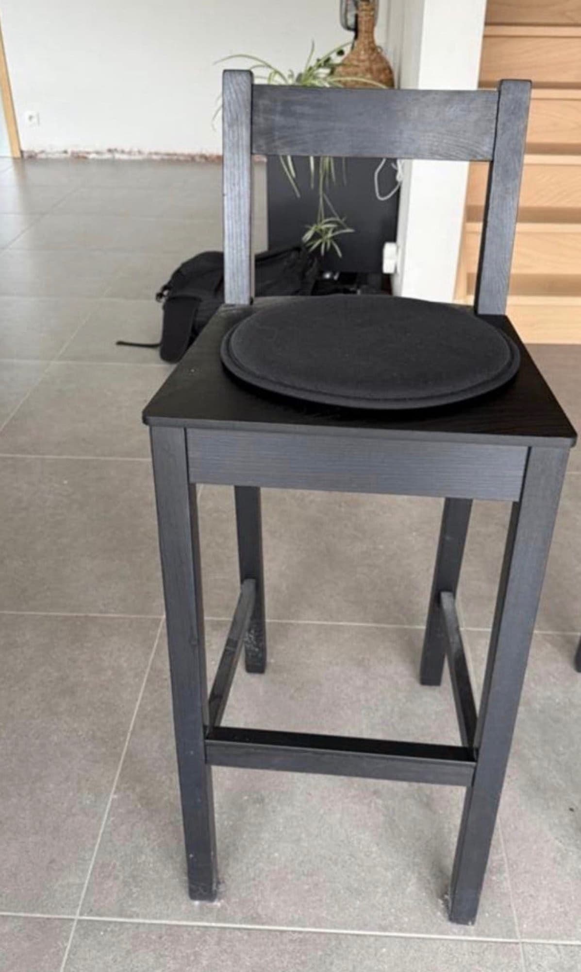 NORDVIKEN bar stool with backrest, counter height/white, 62 cm