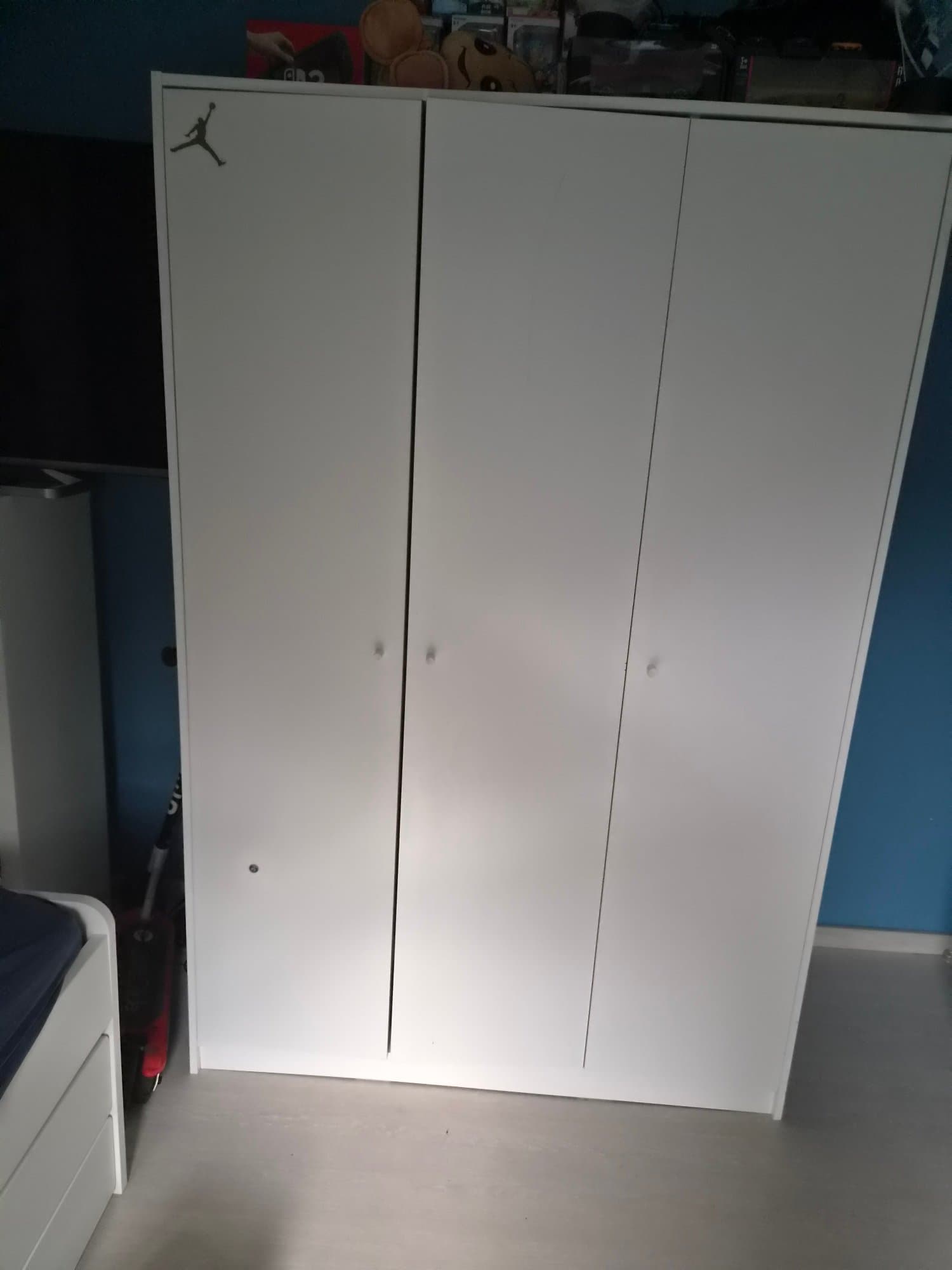 KLEPPSTAD Armoire 3 portes, blanc, 117x176 cm