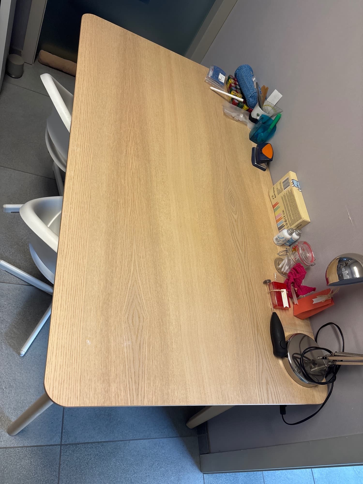 LISABO Table, plaqué frêne
