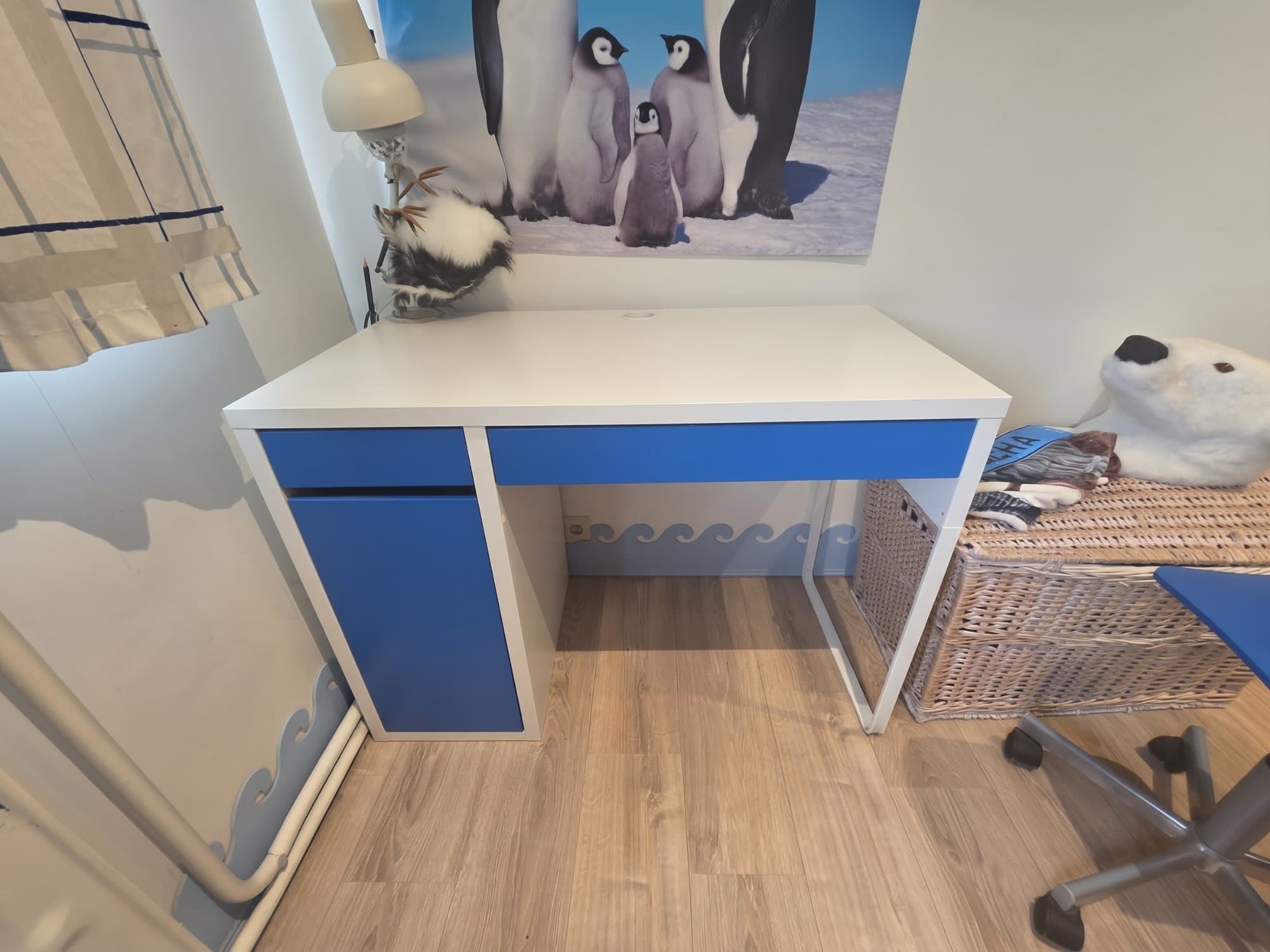 MICKE, BUREAU ENFANT bureau, blanc/bleu