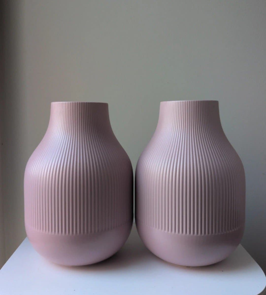 2X GRADVIS vase, pink, 21 cm