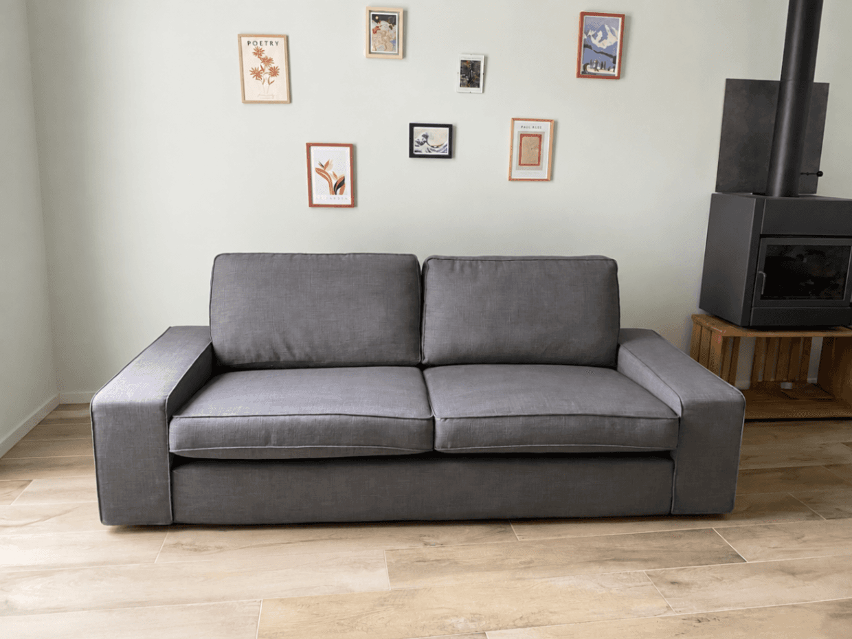 IKEA KIVIK 3-ZITSZET canapé 3 places, Tibbleby beige/gris