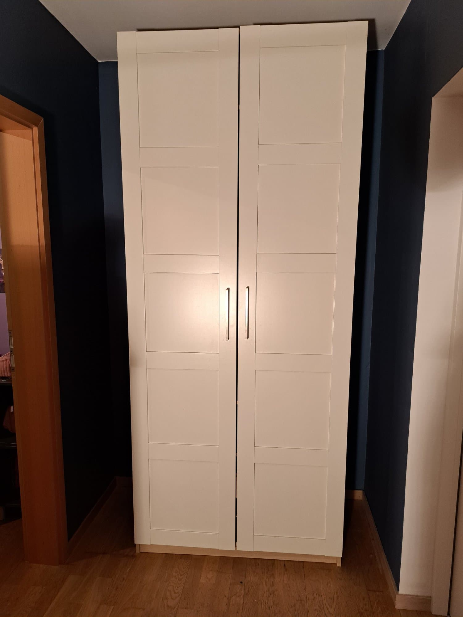 PAX wardrobe with 2 doors, white/Bergsbo white