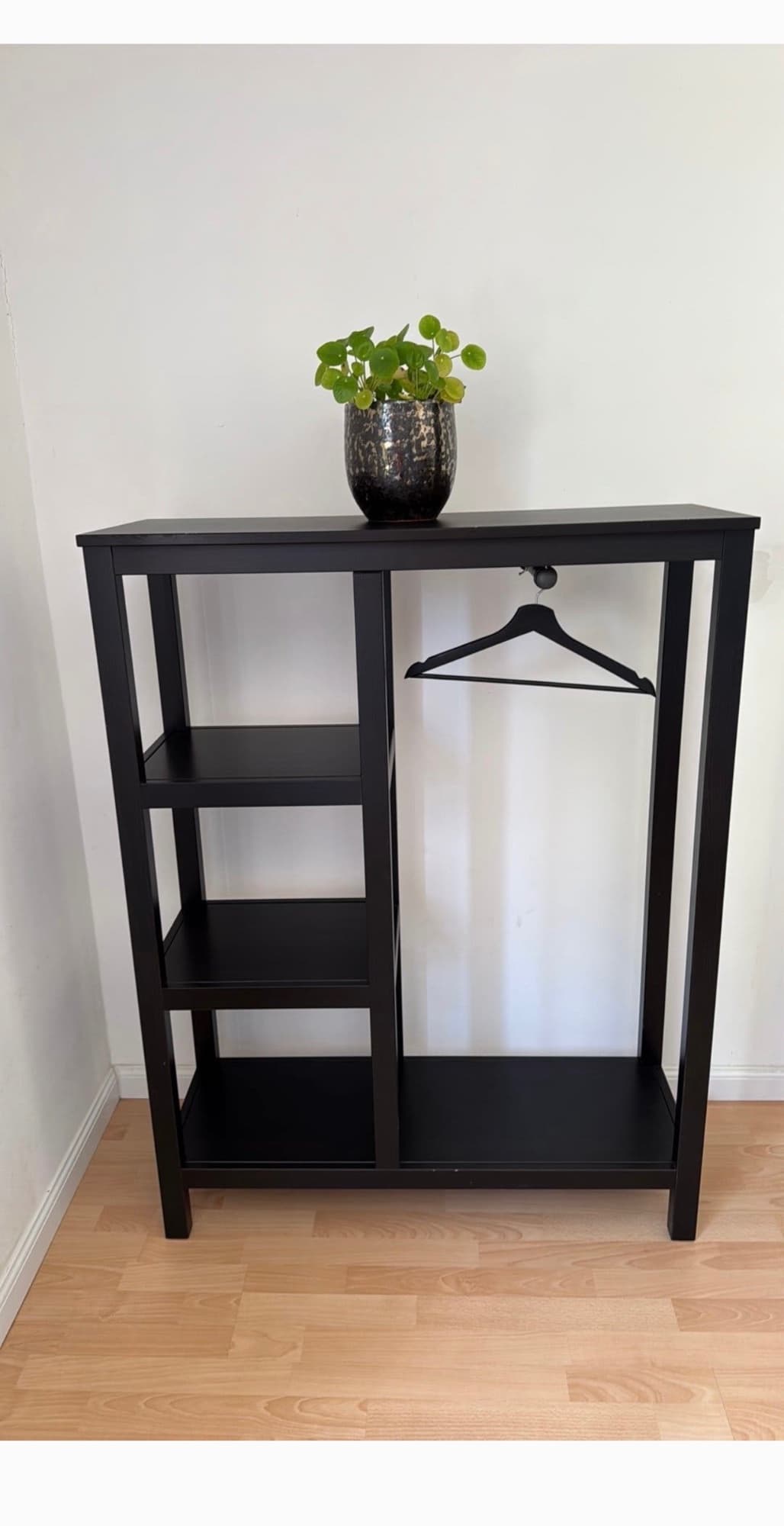 ARMOIRE HEMNES NOIRE armoire ouverte, brun noir