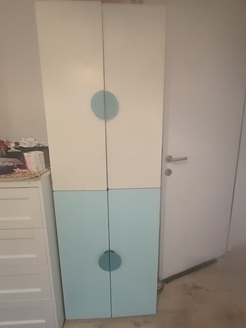 SMÅSTAD / PLATSA kledingkast, wit wit/met 2 kledingroedes, 60x42x181 cm