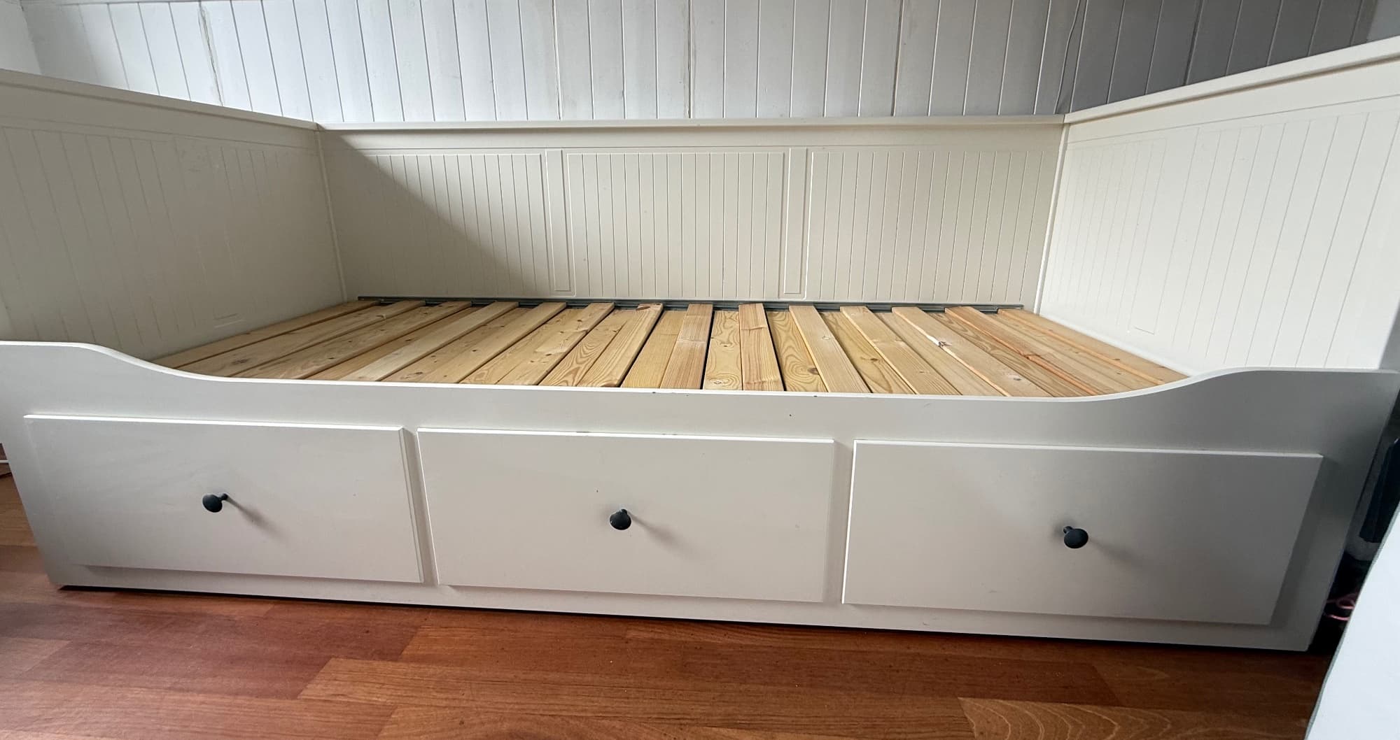 HEMNES Lit banquette 2 places (structure), blanc, 80x200 cm