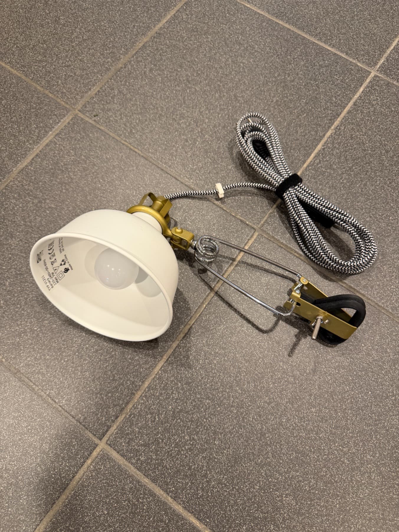 RANARP wall/clamp spotlight, off-white