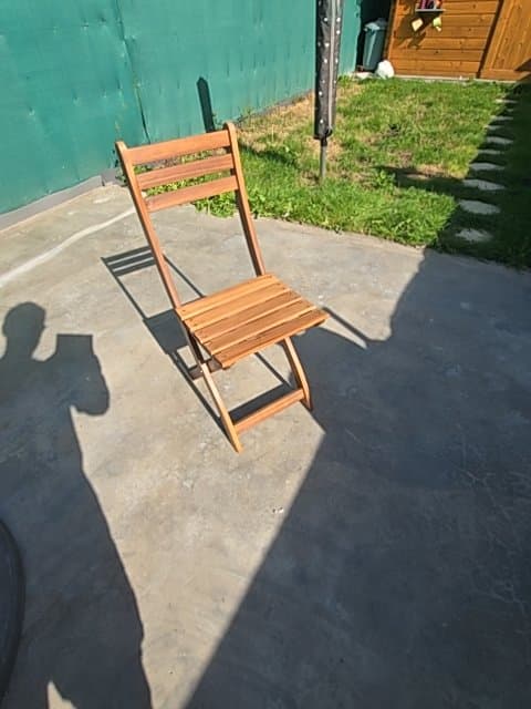 4 CHAISES HASKHOLMEN chaise, extérieur, pliable brun foncé