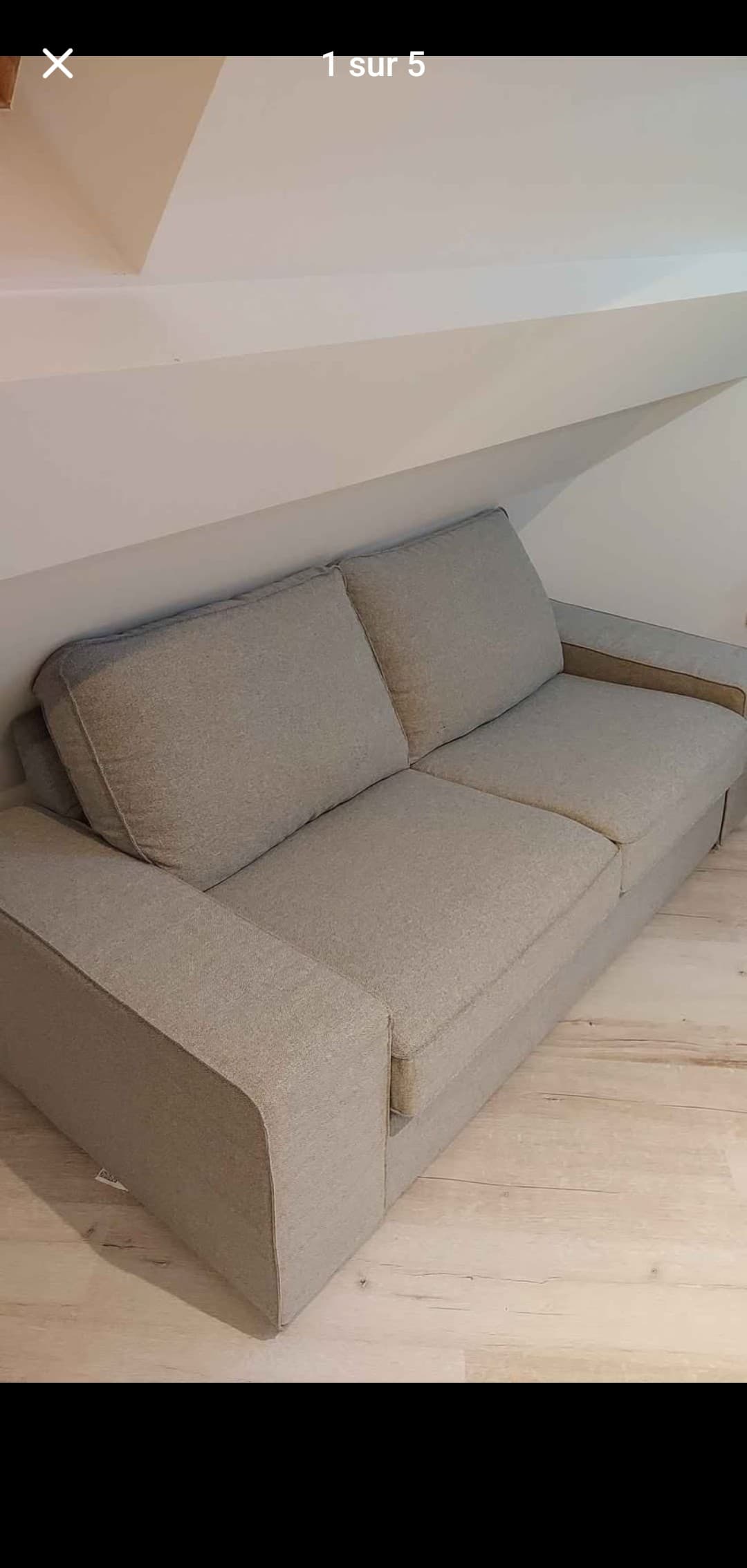 KIVIK canapé 3 places, Tibbleby beige/gris