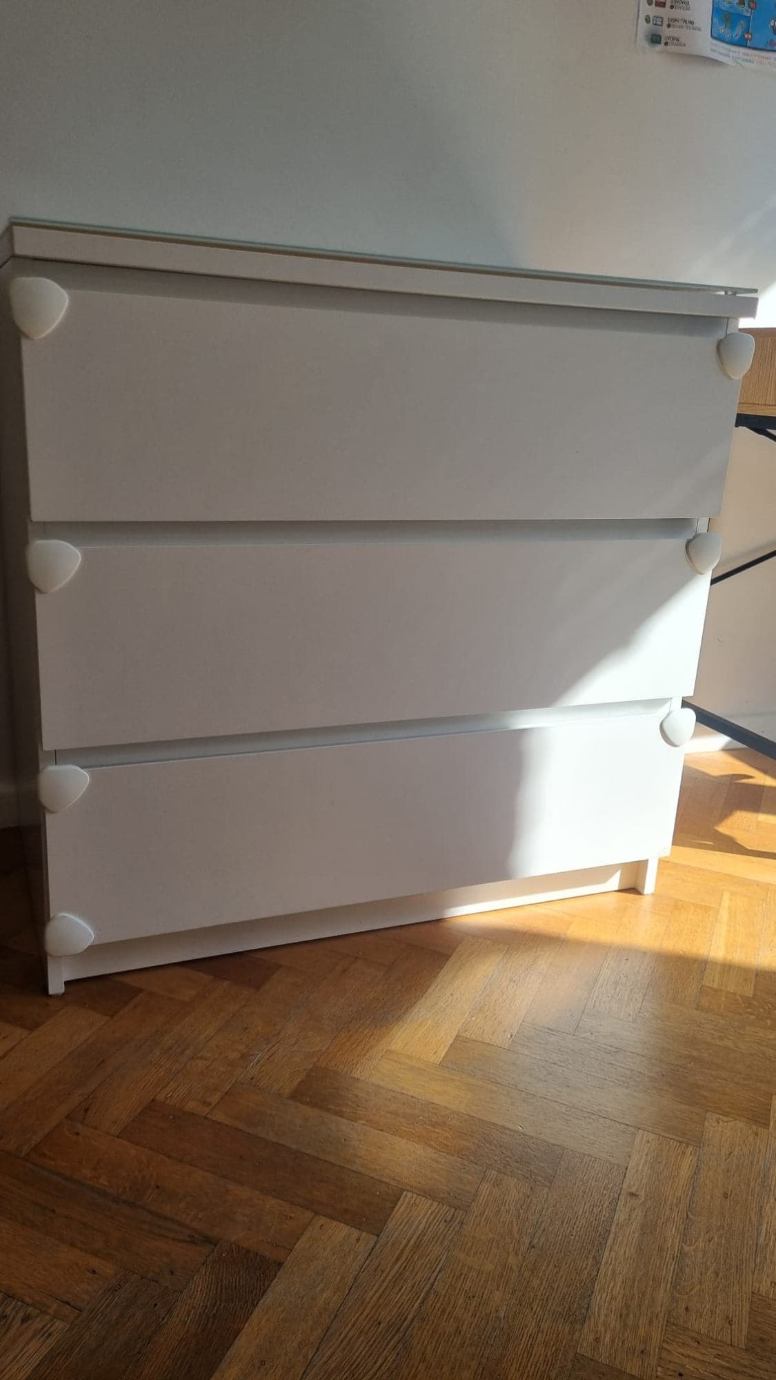 MALM chest of 3 drawers, white