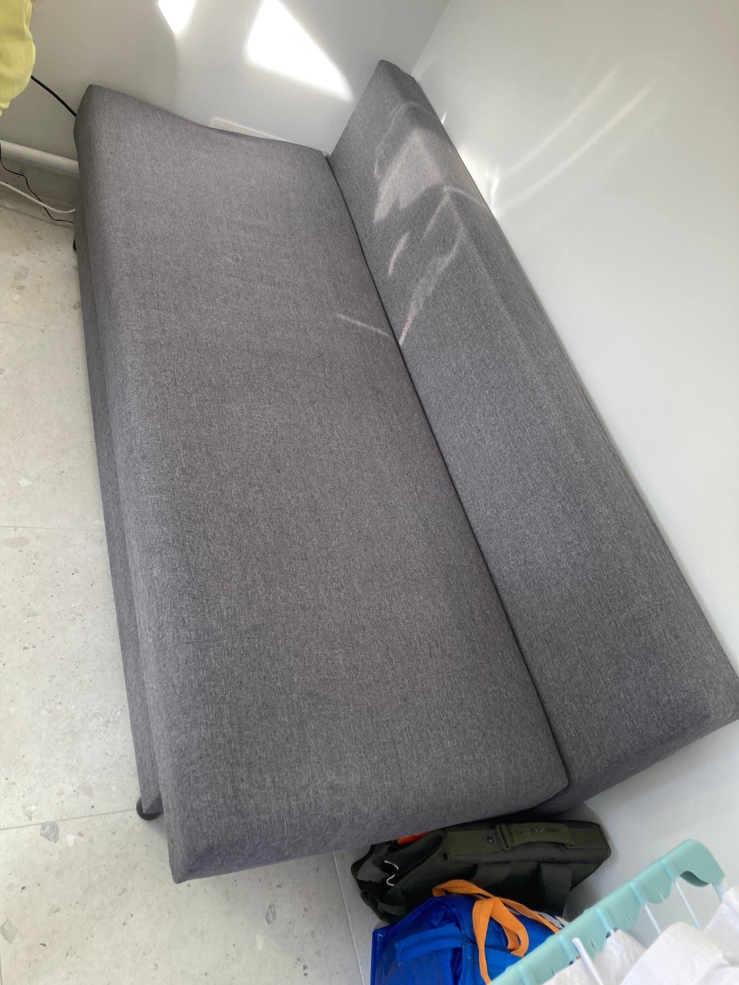 ASARUM three-seat sofa-bed, grey