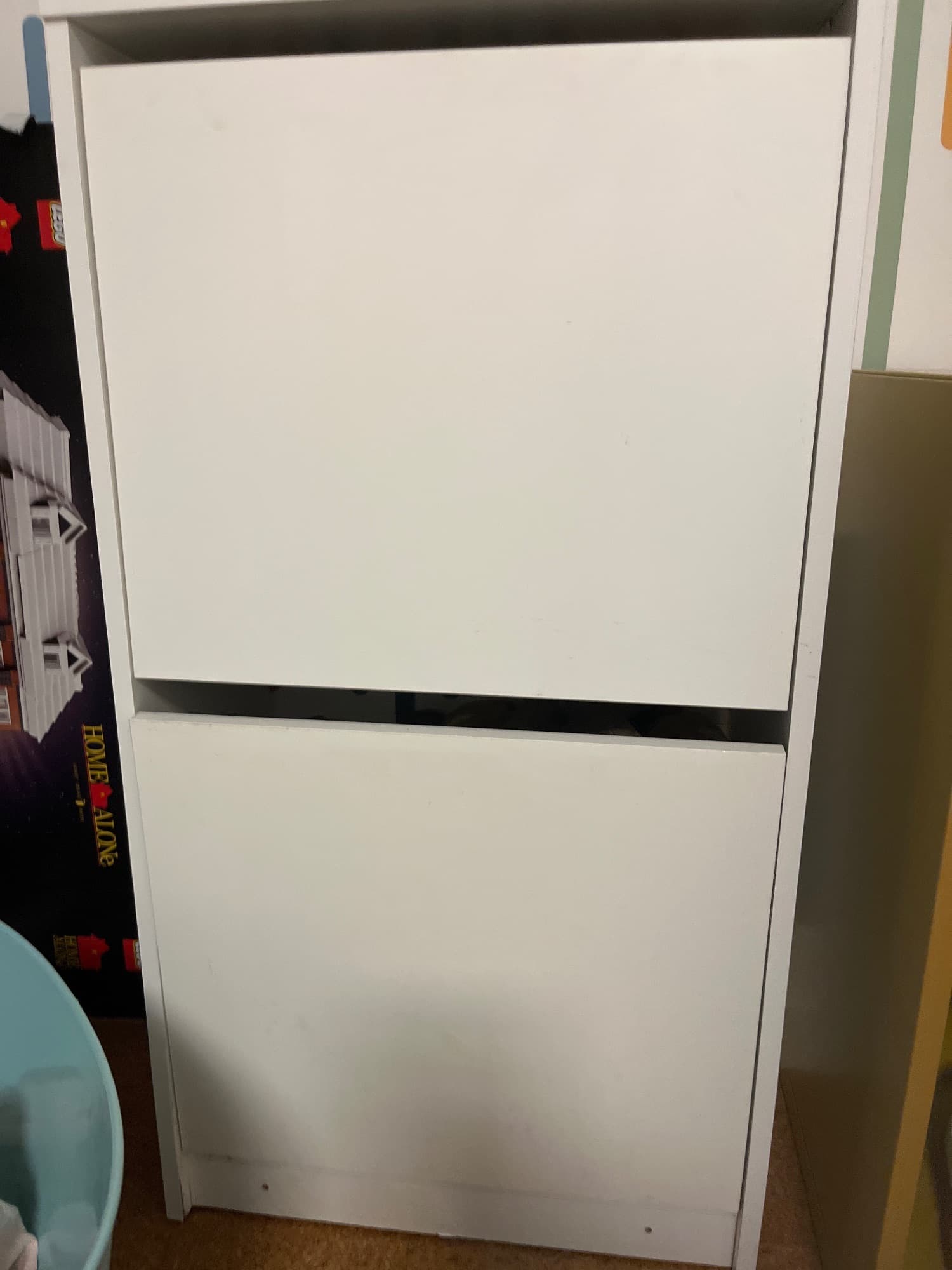 BISSA armoire à chaussures 2 casiers, blanc, 49x28x93 cm