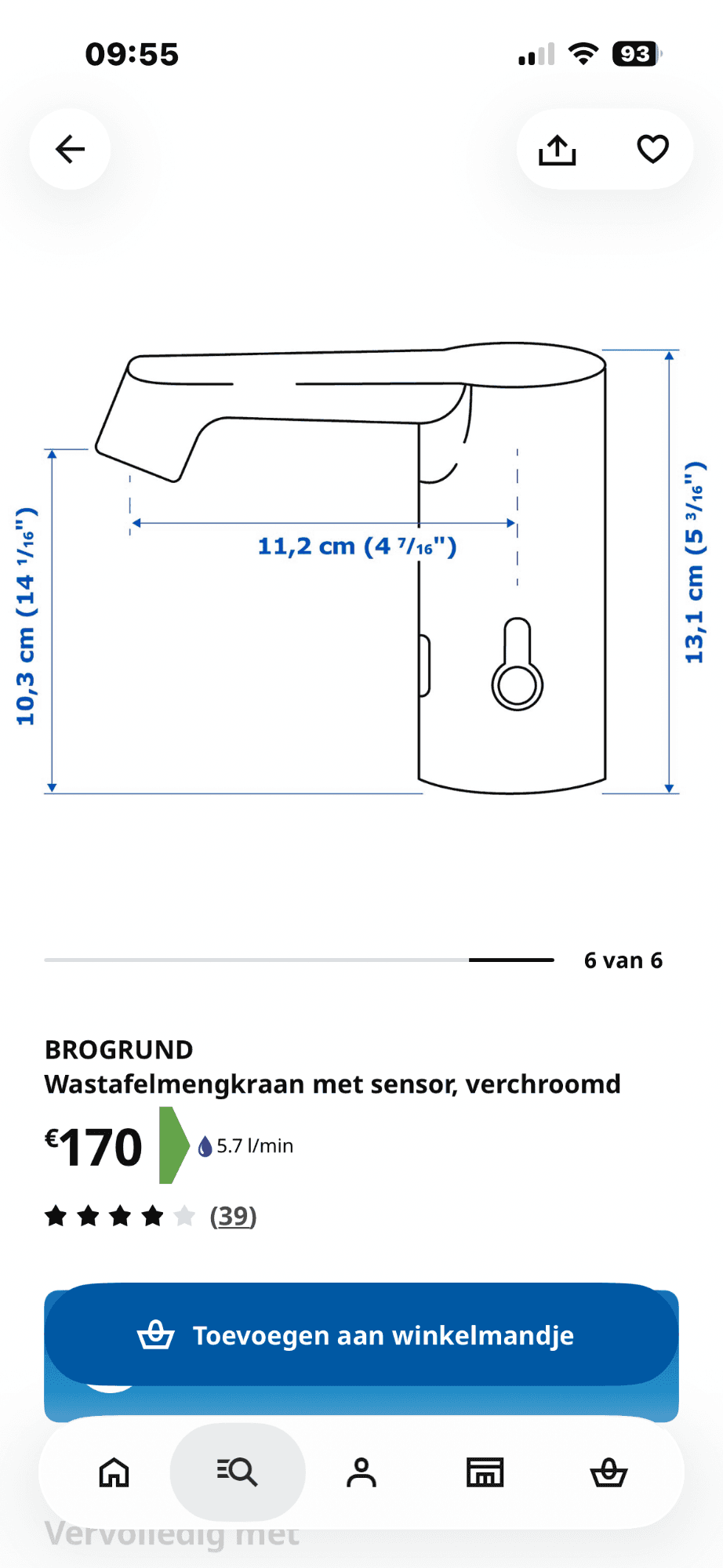 BROGRUND mitigeur lavabo avec capteur, chromé