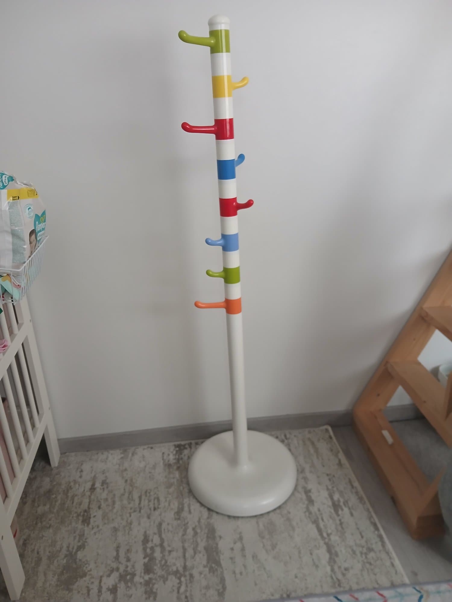 KROKIG clothes stand, white/multicolour