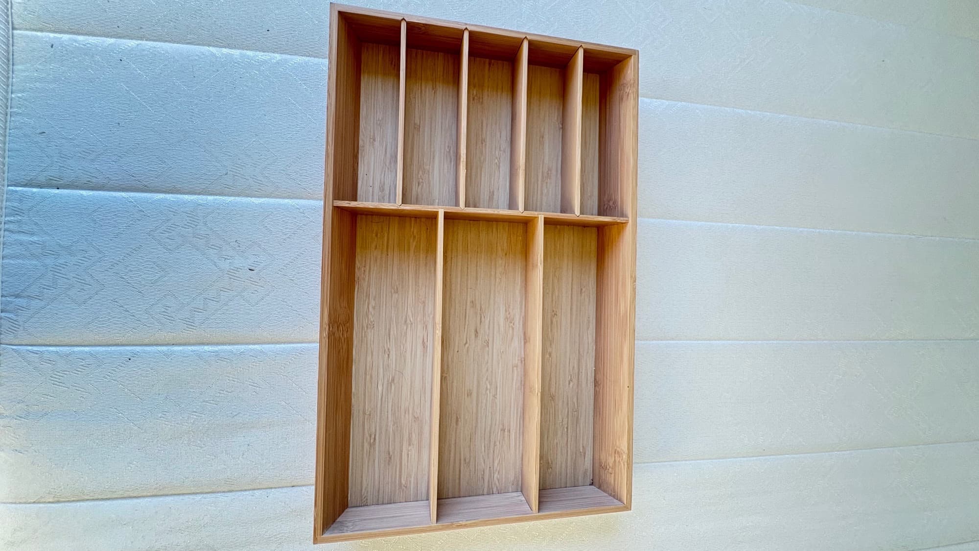 UPPDATERA cutlery tray, light bamboo, 32x50 cm