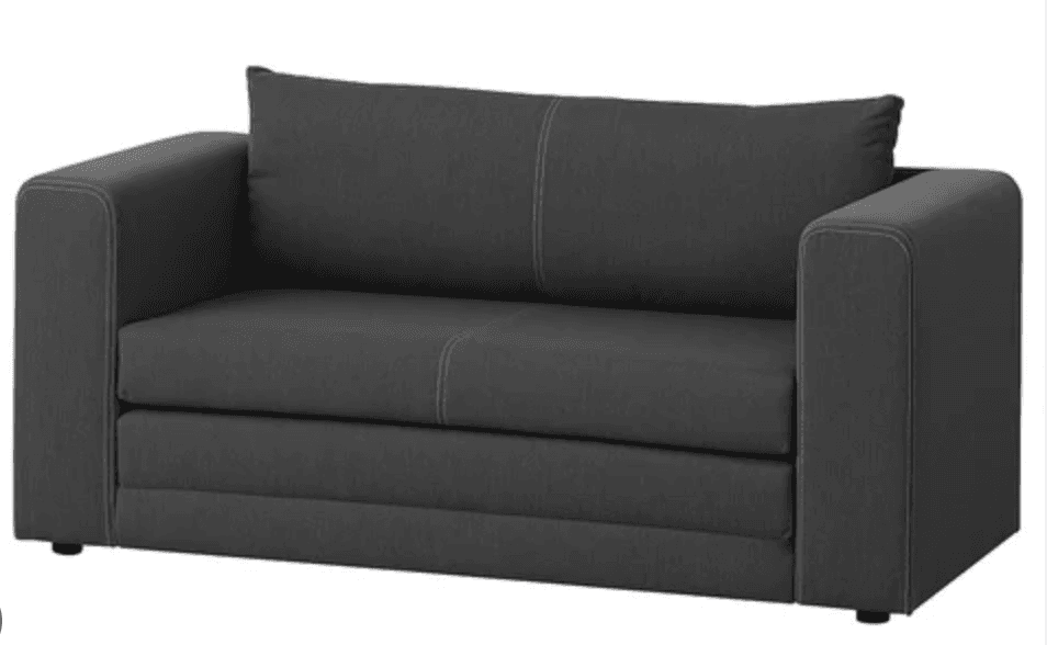 SKÖNABÄCK 2-seat sofa-bed, Knisa dark grey