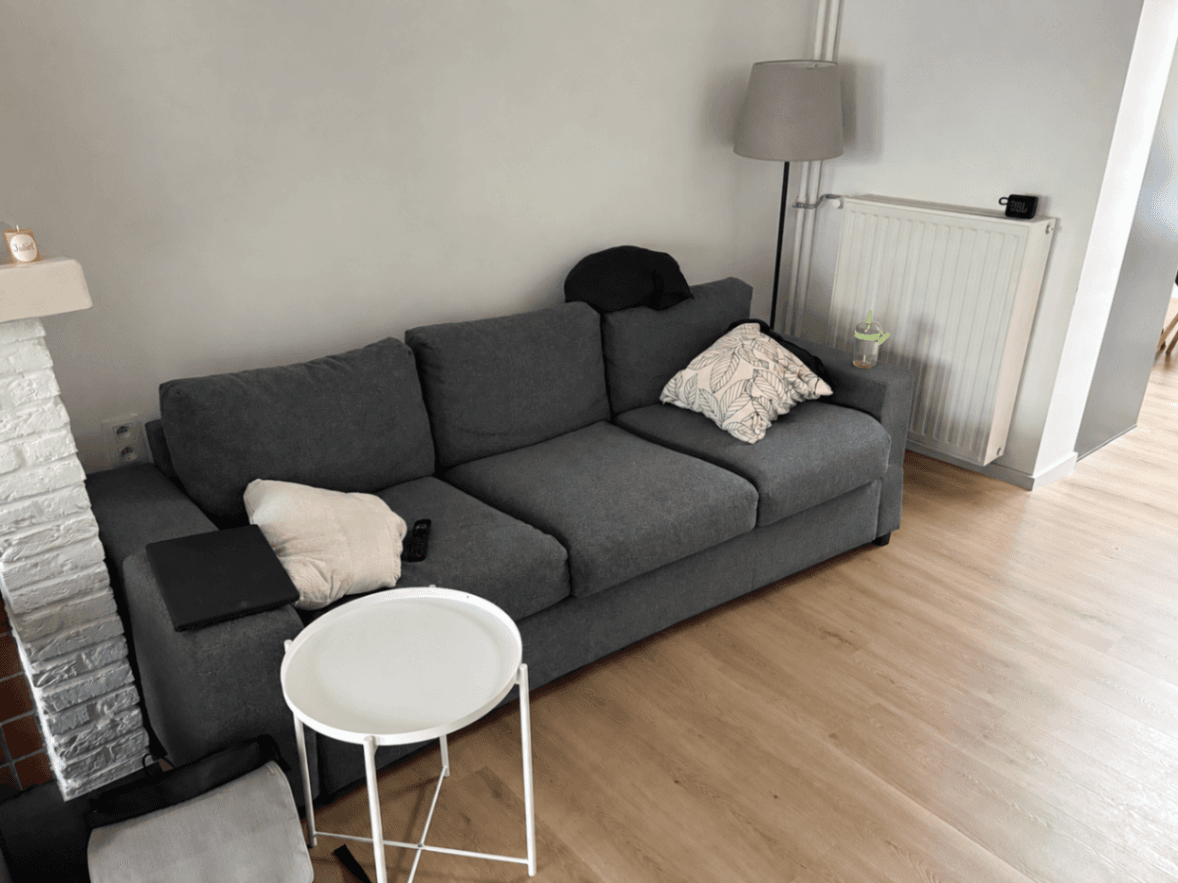 VIMLE canapé 3 places convertible, av accoudoirs larges/Gunnared gris moyen