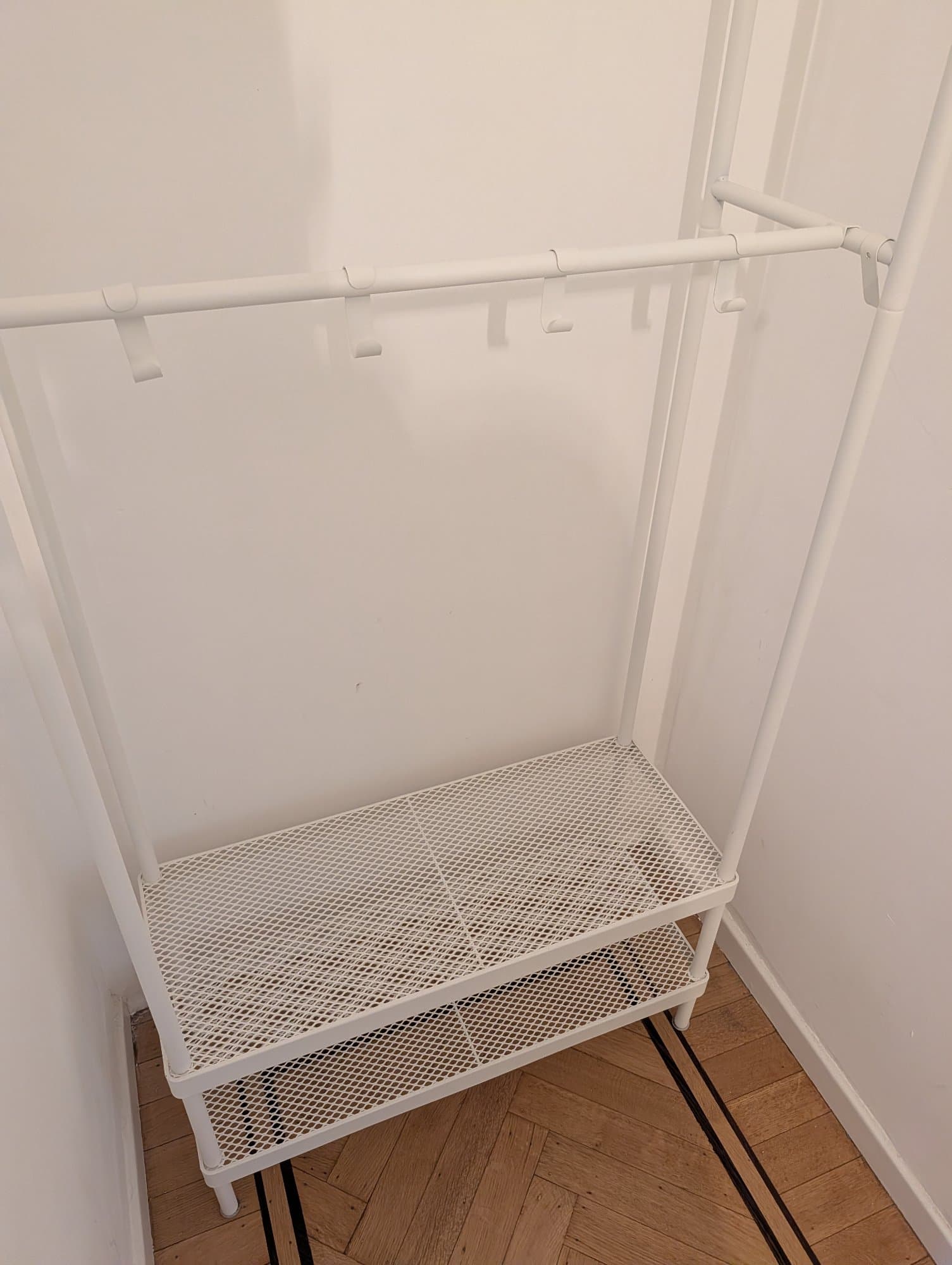 MACKAPÄR rangement ouvert vêtements+chaussur, blanc