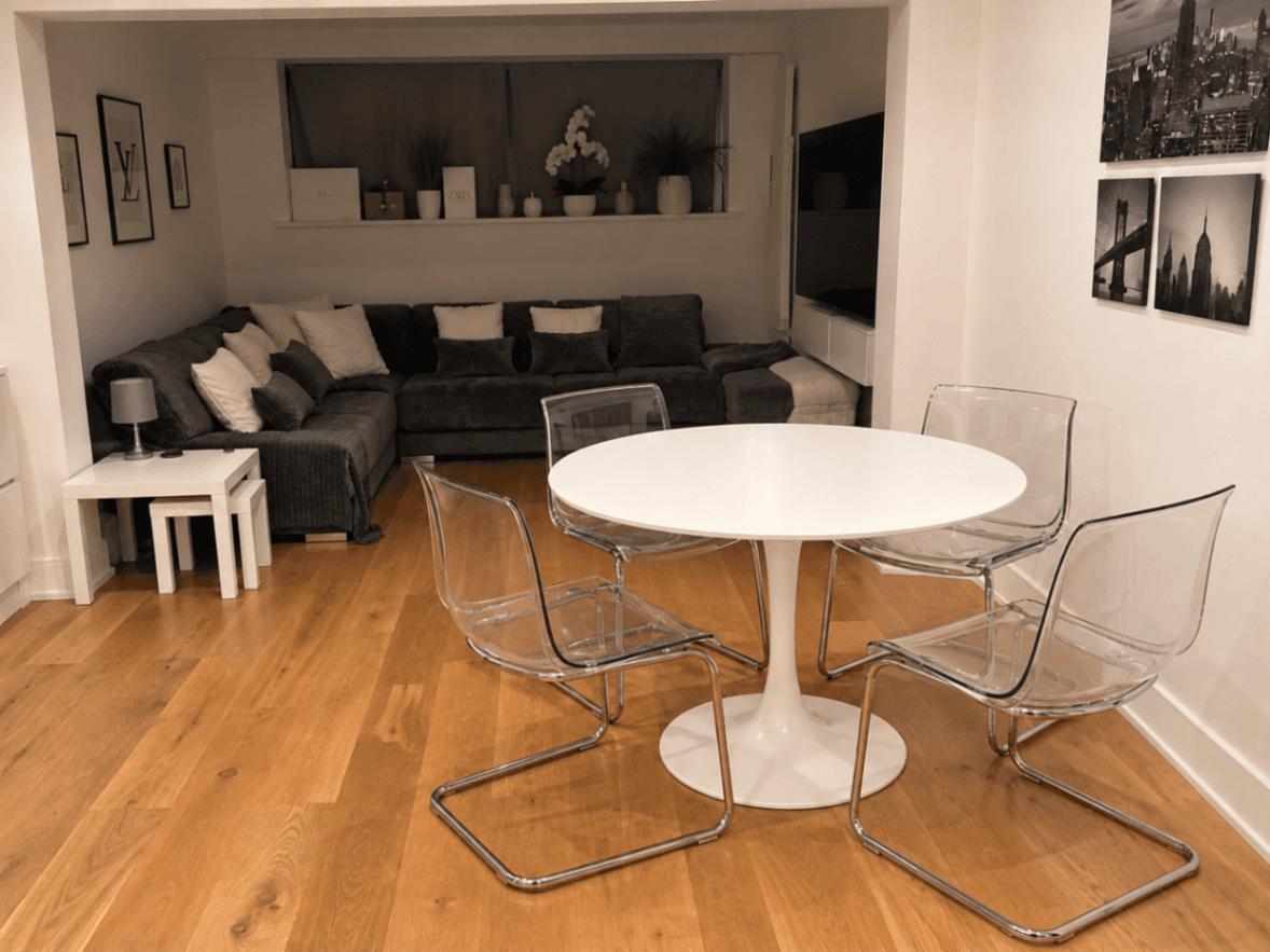 4 CHAISES TOBIAS chaise, transparent/chromé