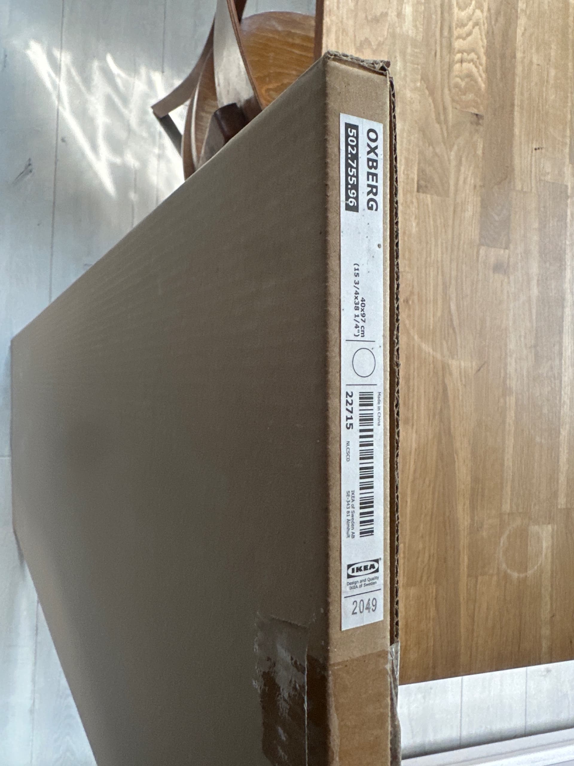 OXBERG Deur, wit, 40x97 cm