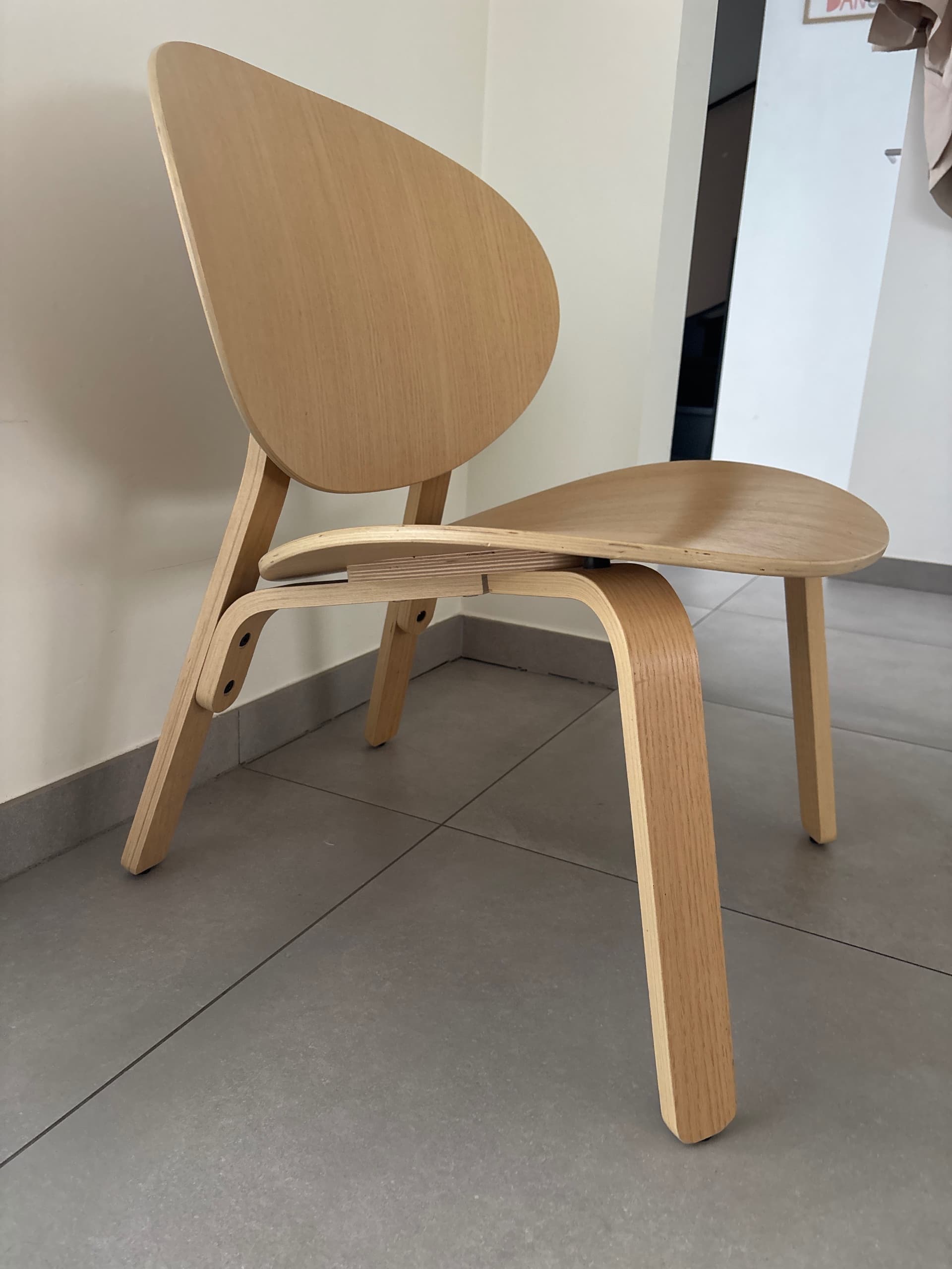 FRÖSET easy chair, white stained oak veneer