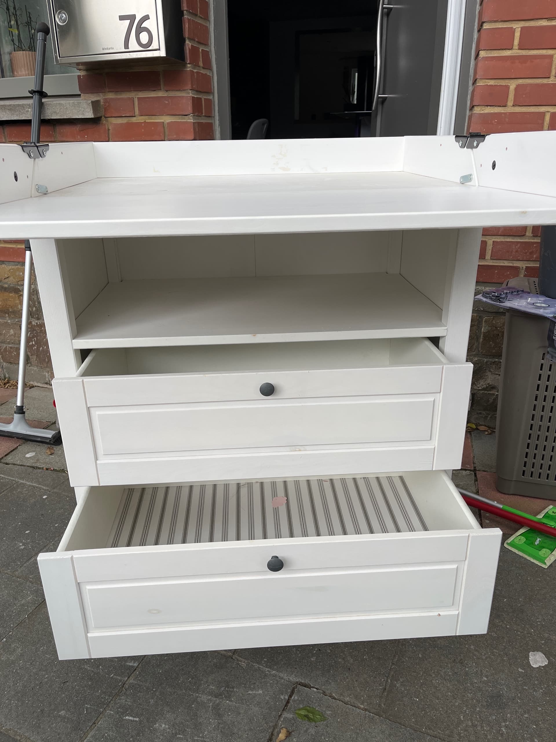 SUNDVIK changing table/chest of drawers, white, 78x79x99 cm