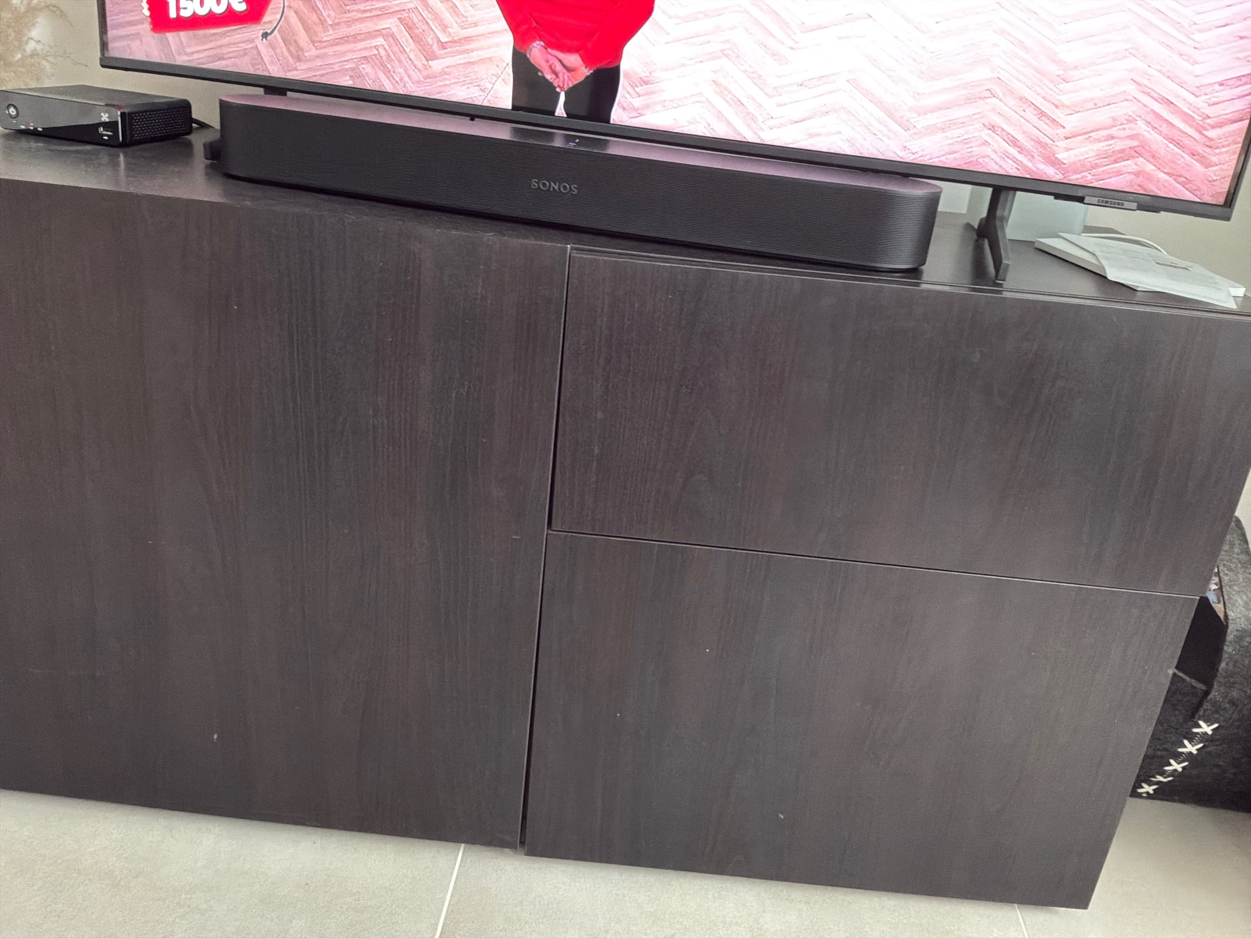 BESTÅ combinaison rangement portes, brun noir/Lappviken/Stubbarp brun noir, 120x42x74 cm