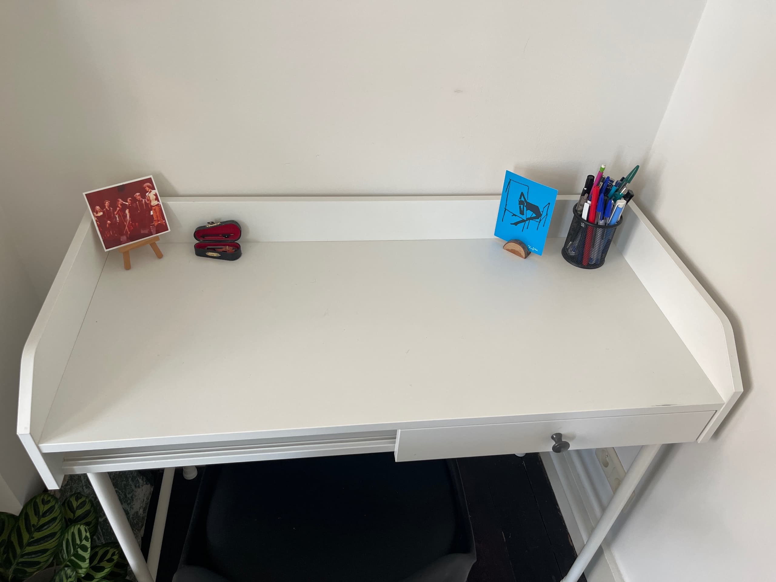 HAUGA desk, white, 100x45 cm