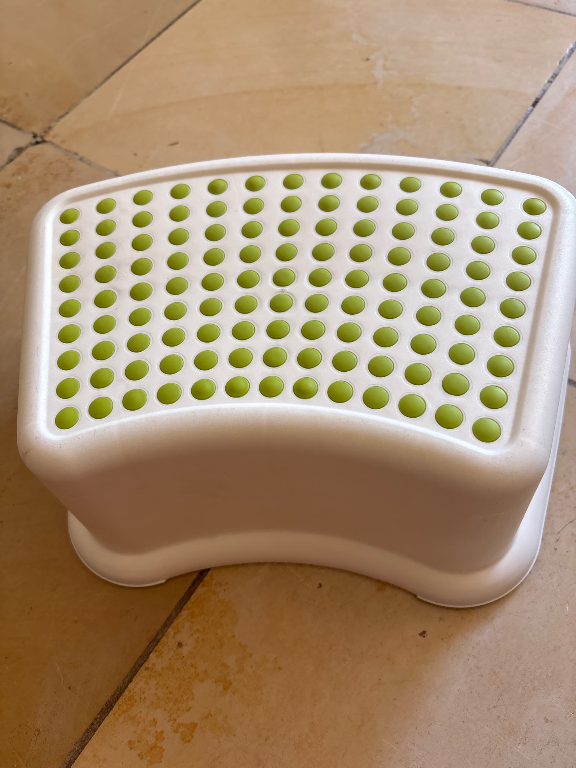 FÖRSIKTIG children's stool, white/turquoise