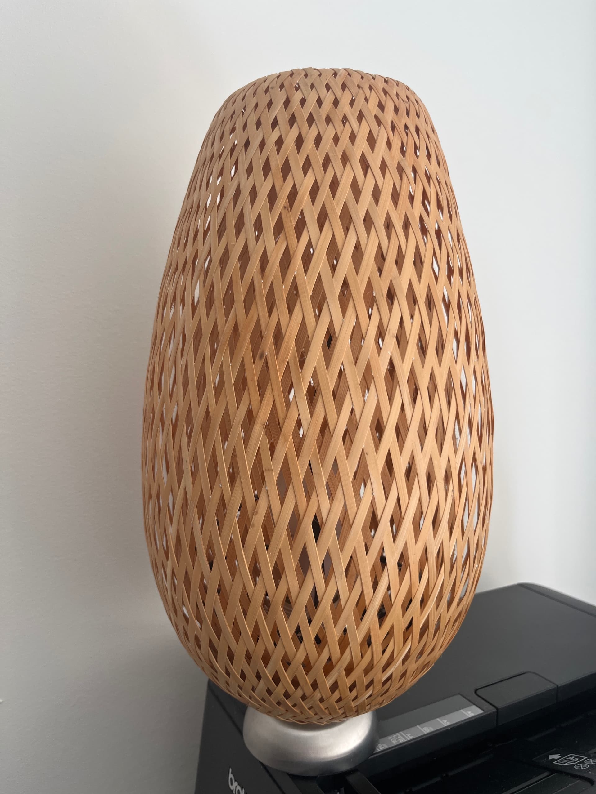 BÖJA table lamp, bamboo/handmade