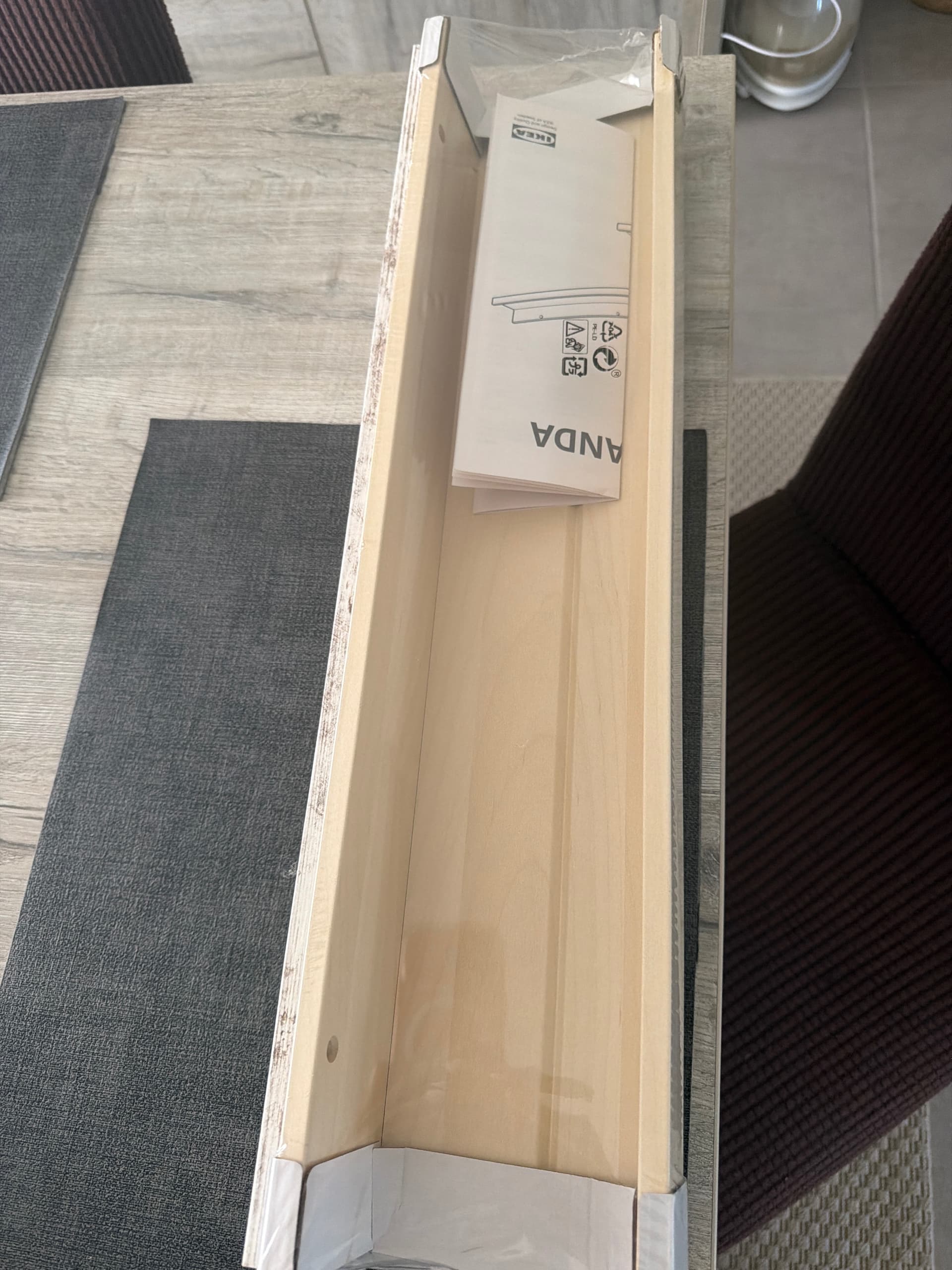 MOSSLANDA picture ledge, birch effect, 55 cm